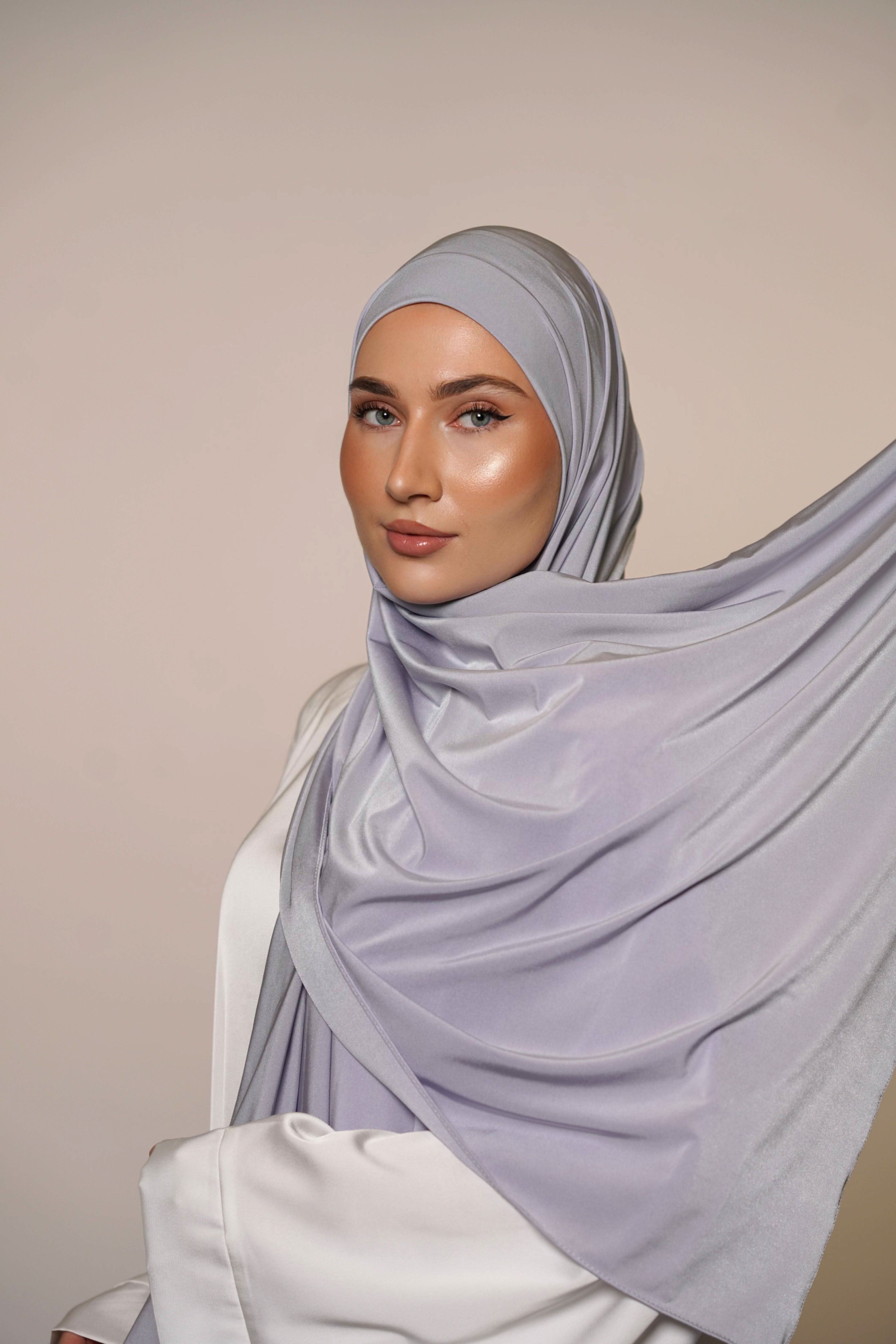 Satin Premium Jersey - silver blue - Losyana.Shop