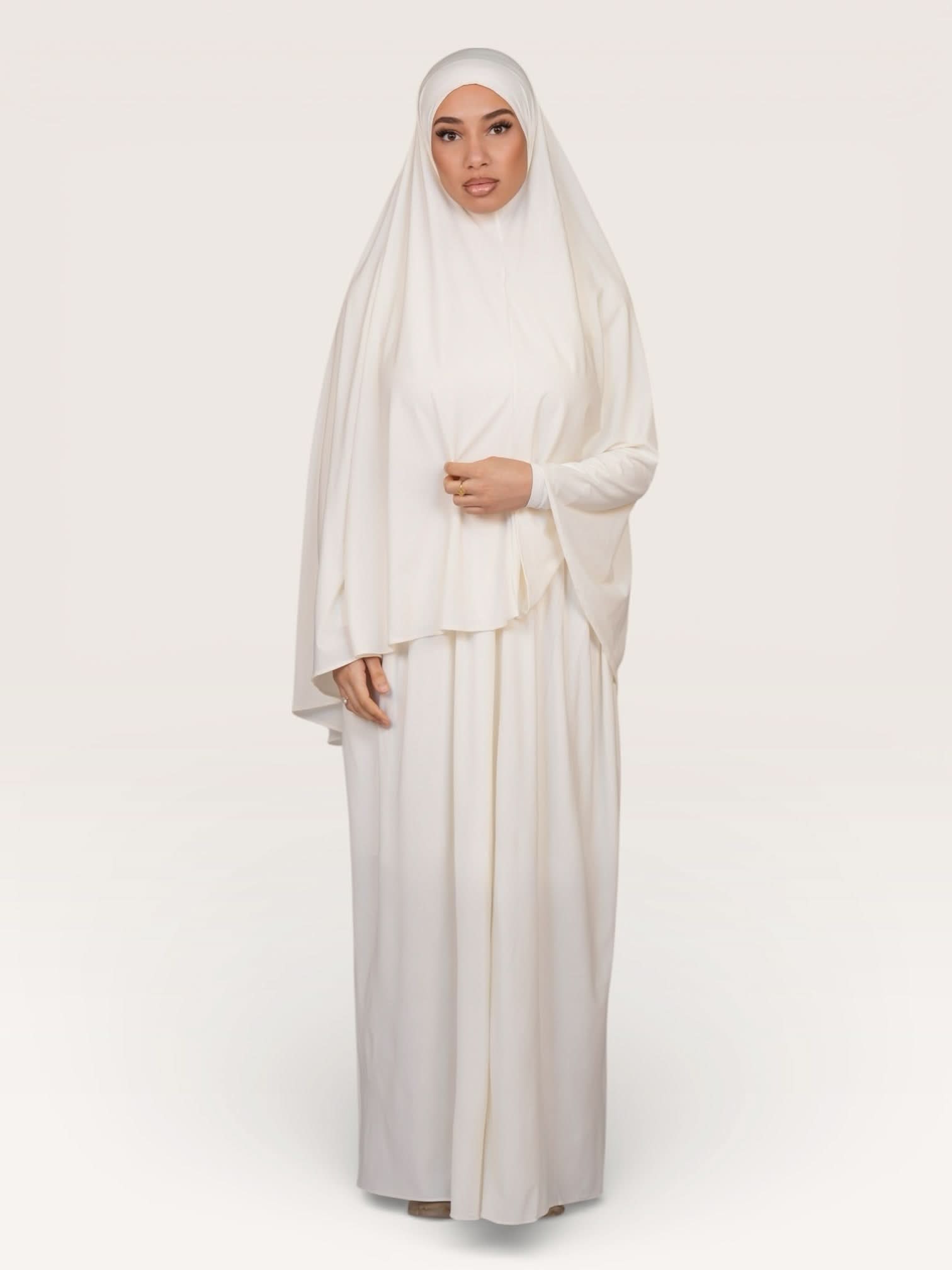 premium khimar set - white - Losyana.Shop