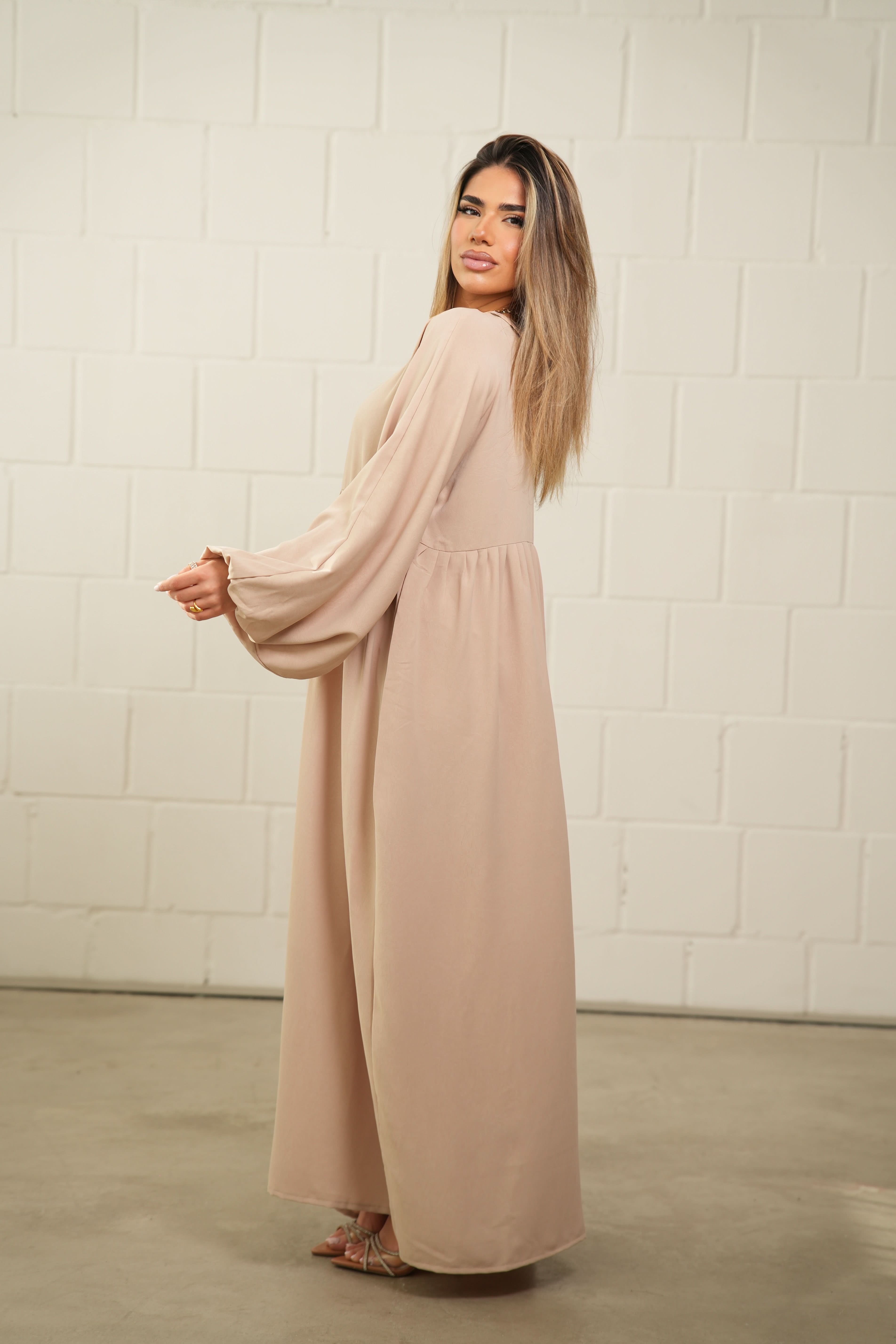 ballon abaya - beige - Losyana.Shop