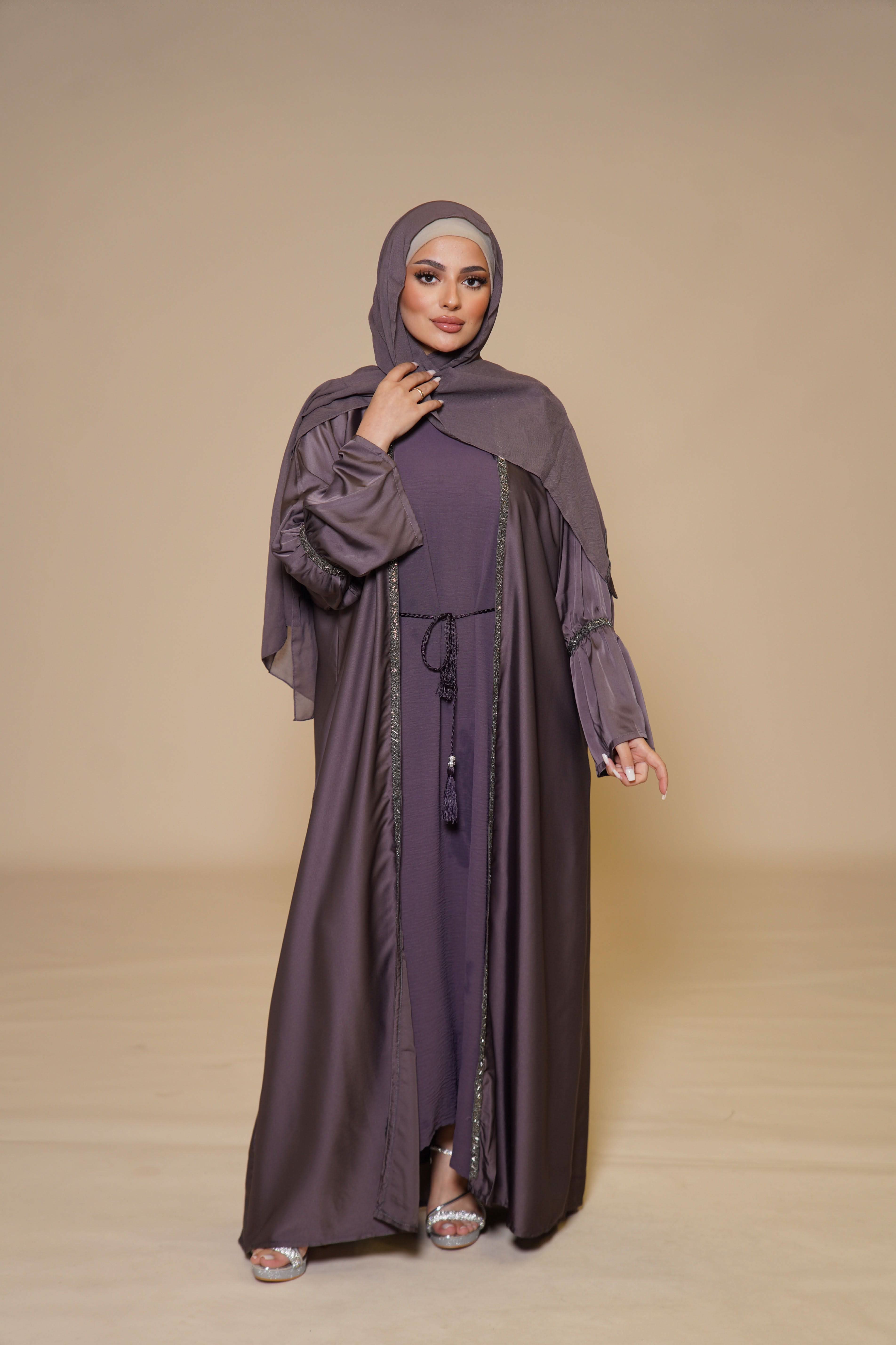 Satin Set - dark purple - Losyana.Shop