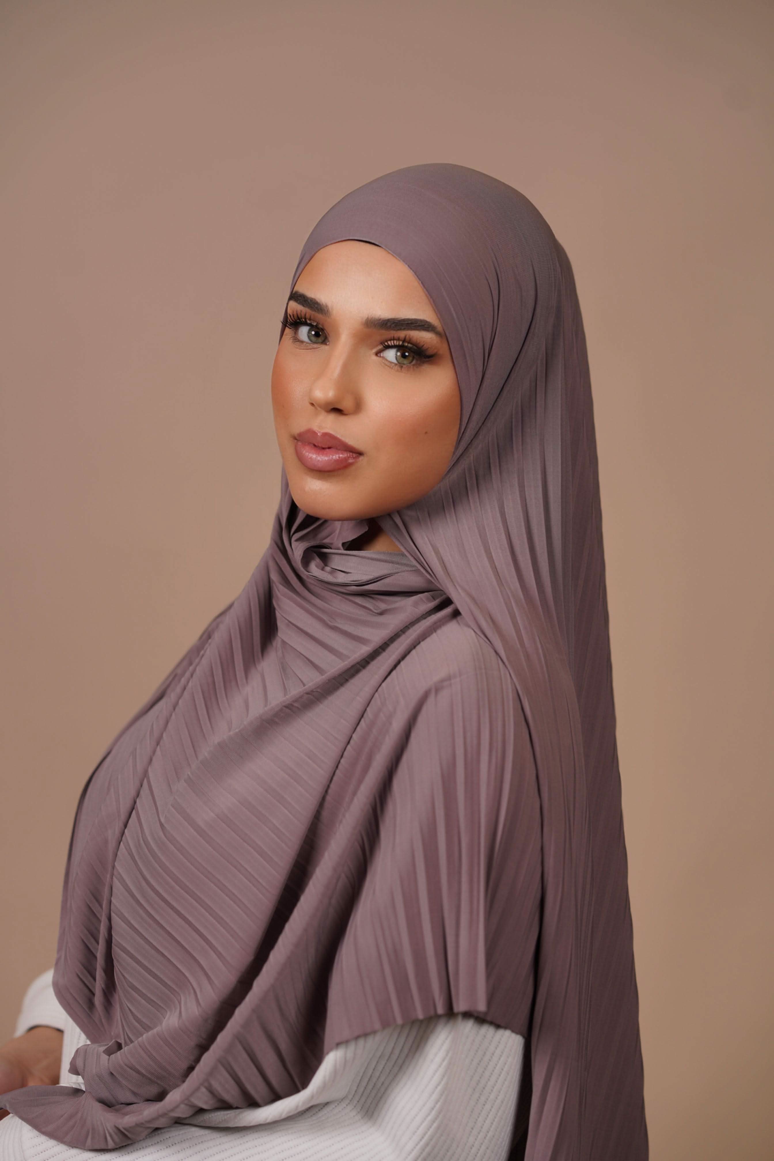Plissé Hijab - mocca brown - Losyana.Shop