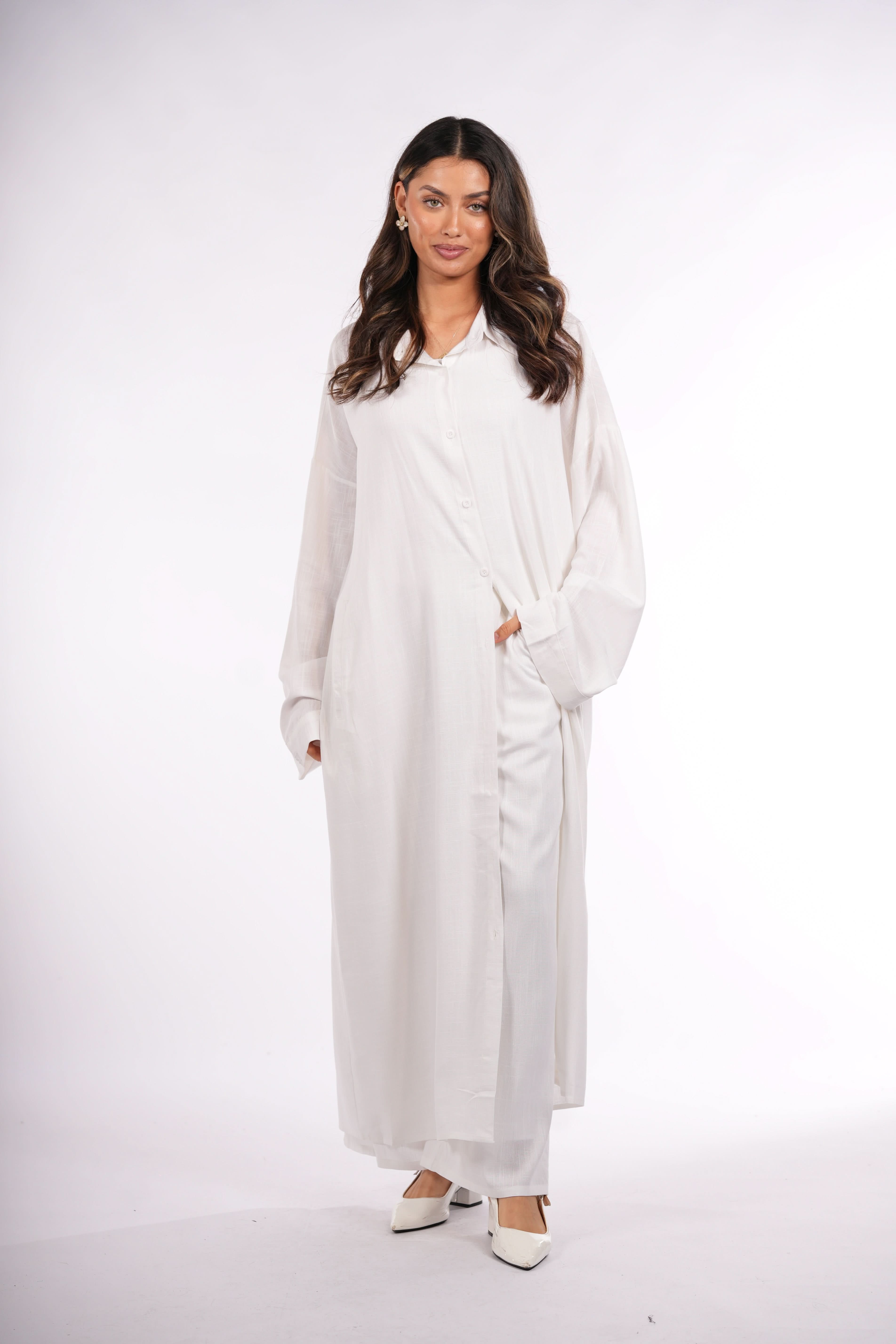 PALMA LINEN SET - WHITE - Losyana.Shop