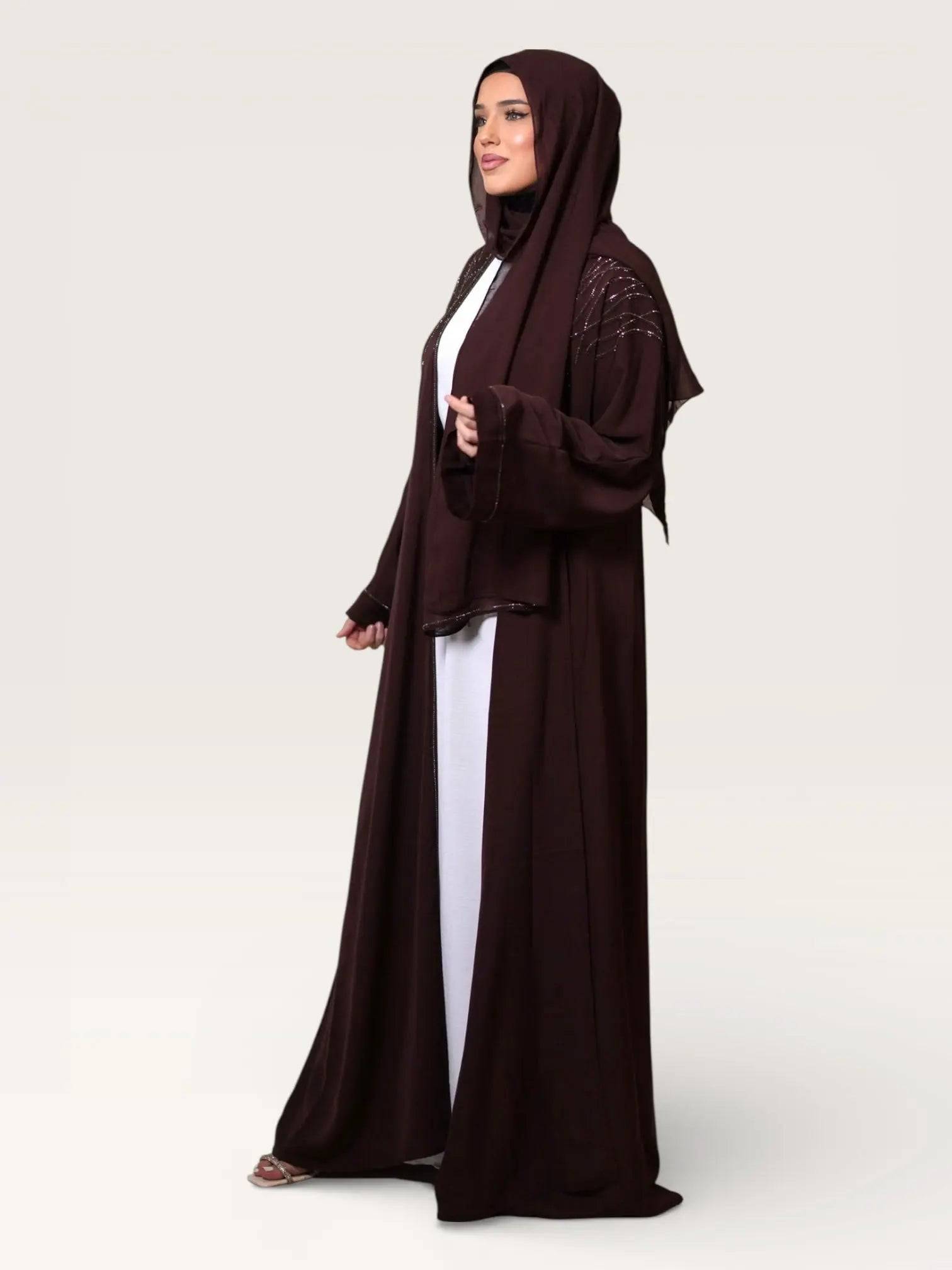 Emirate abaya - espresso - Losyana.Shop