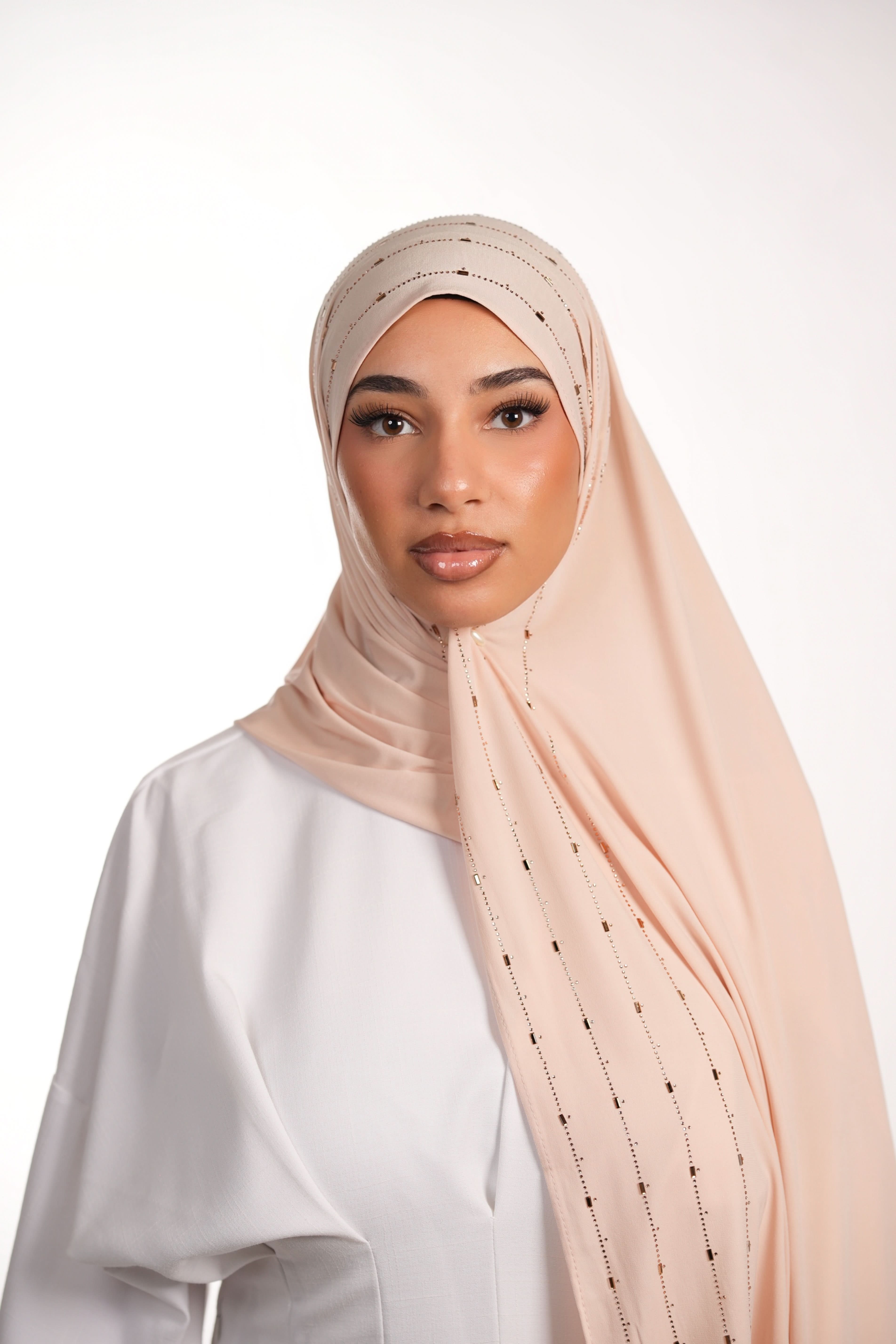 Premium Jersey Strass - light peach - Losyana.Shop