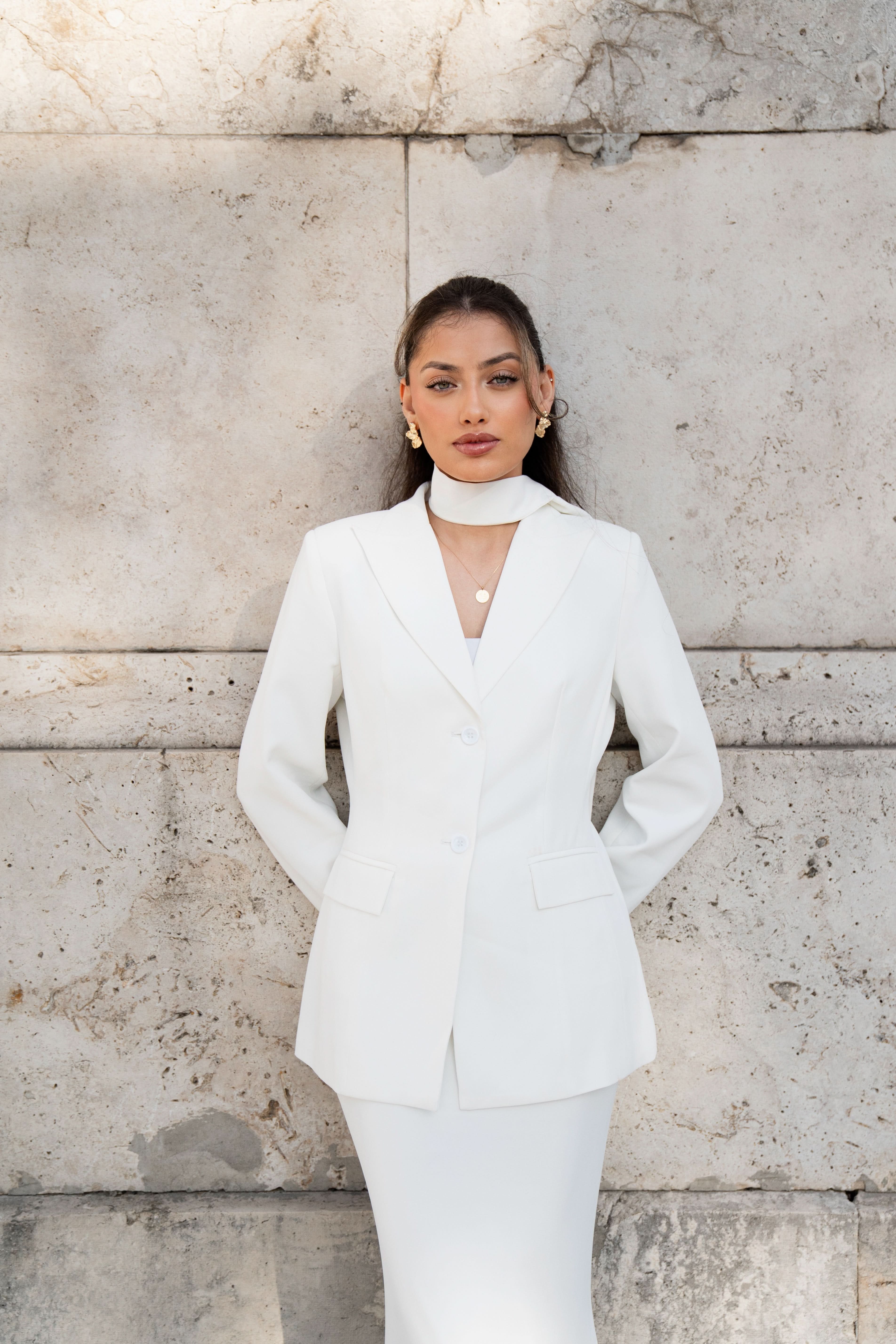 the palais blazer - white - Losyana.Shop