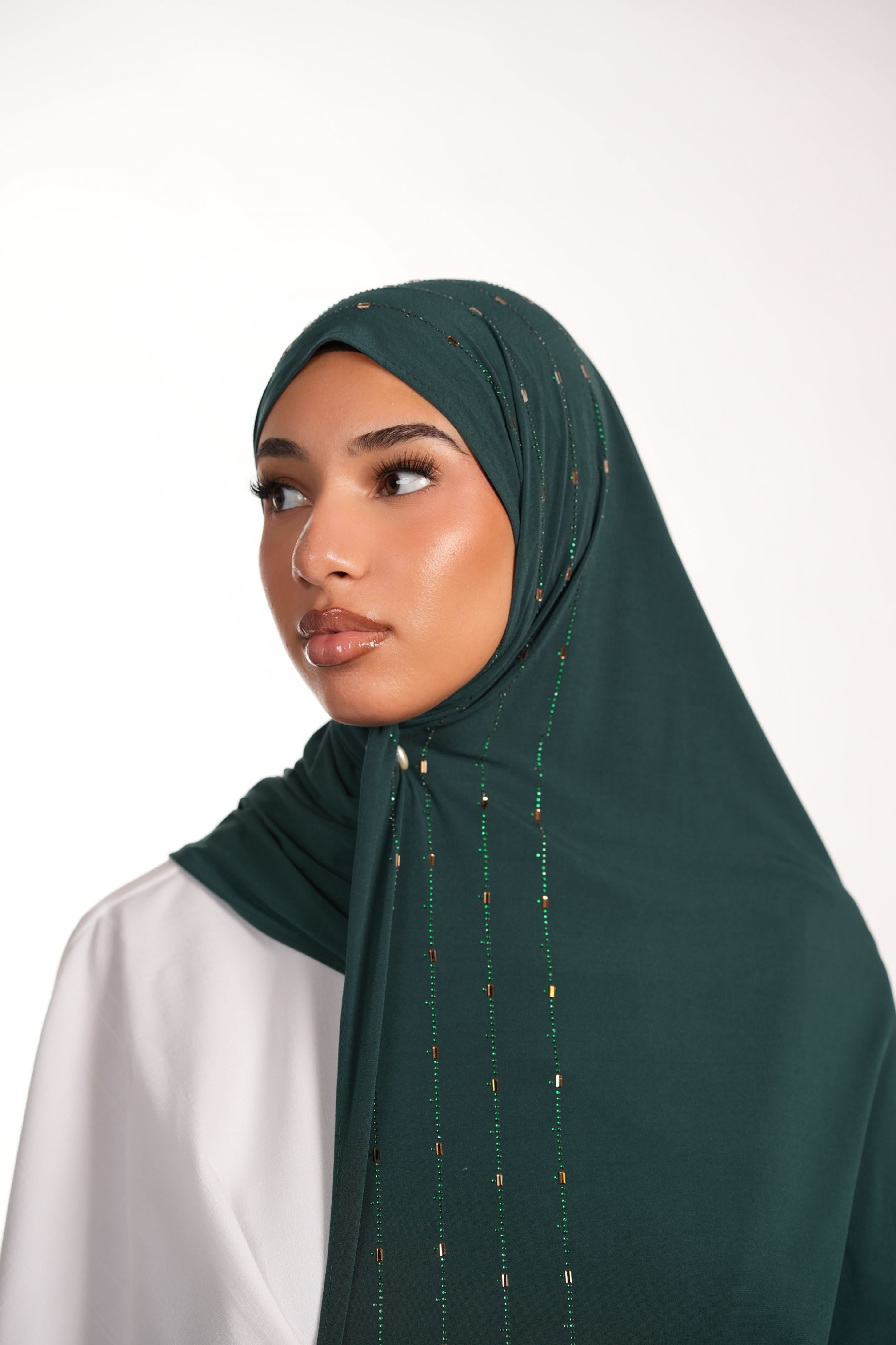 Premium Jersey Strass - royal green - Losyana.Shop