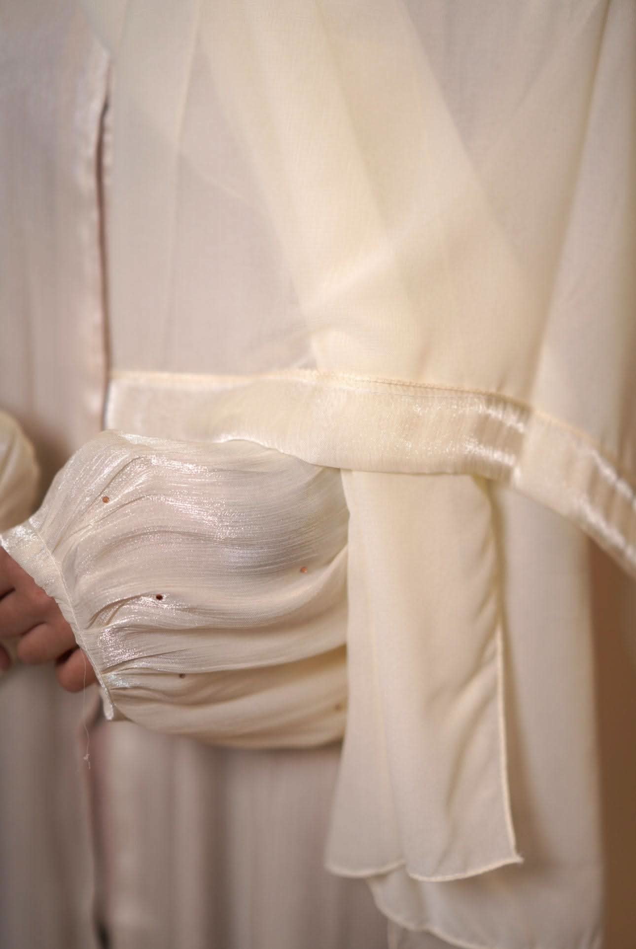 Emirate abaya - cream white - Losyana.Shop