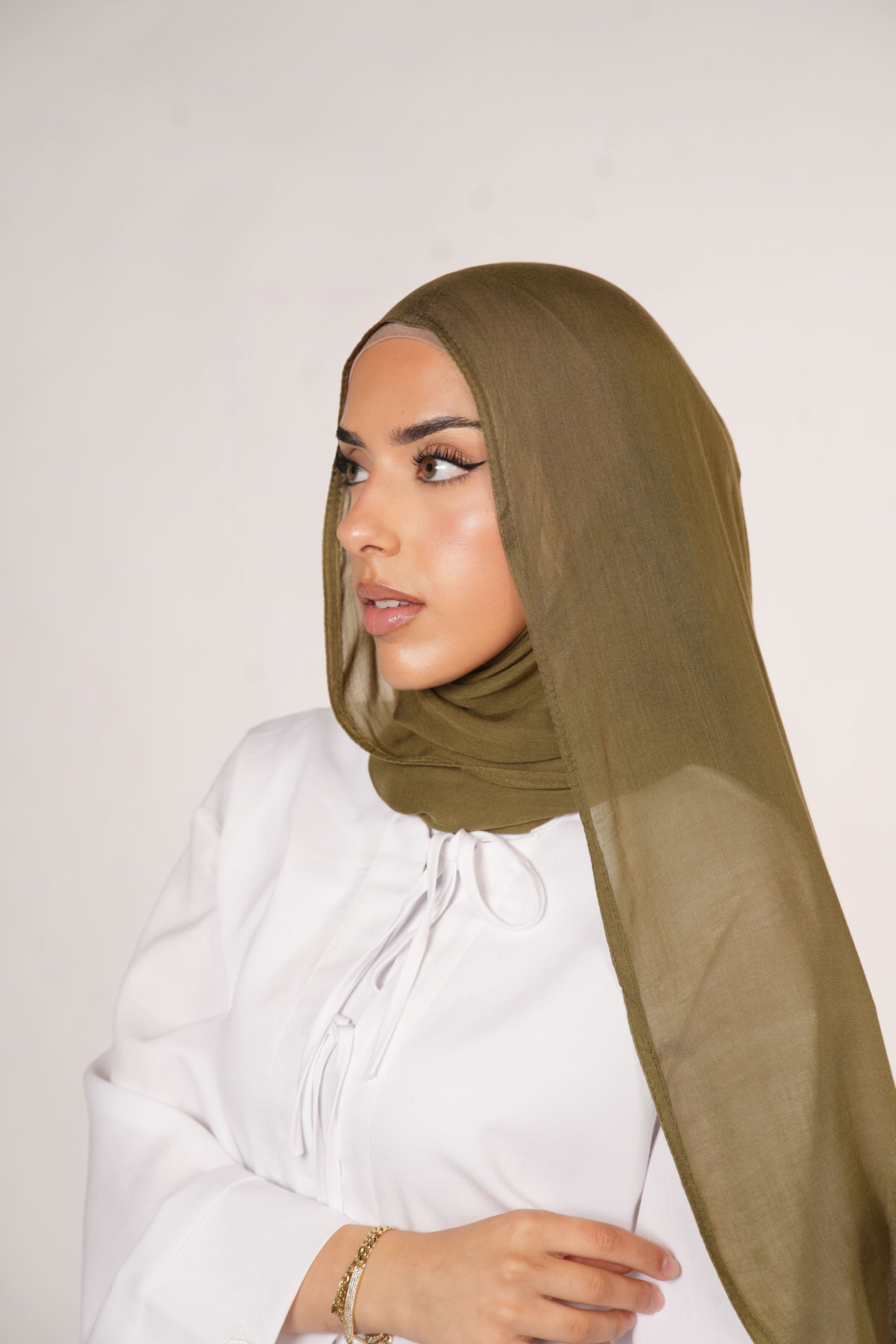 MODAL HIJAB - OLIVE - Losyana.Shop
