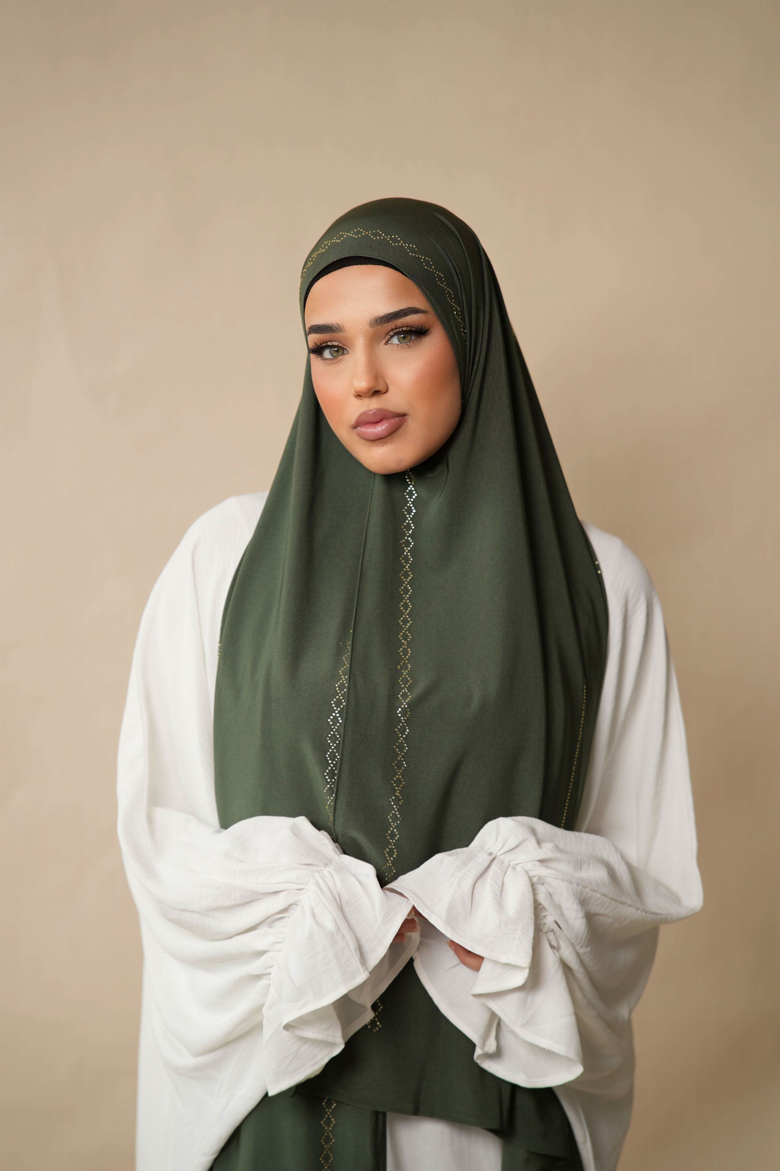Diamond Satin premium Jersey - Khaki Green - Losyana.Shop