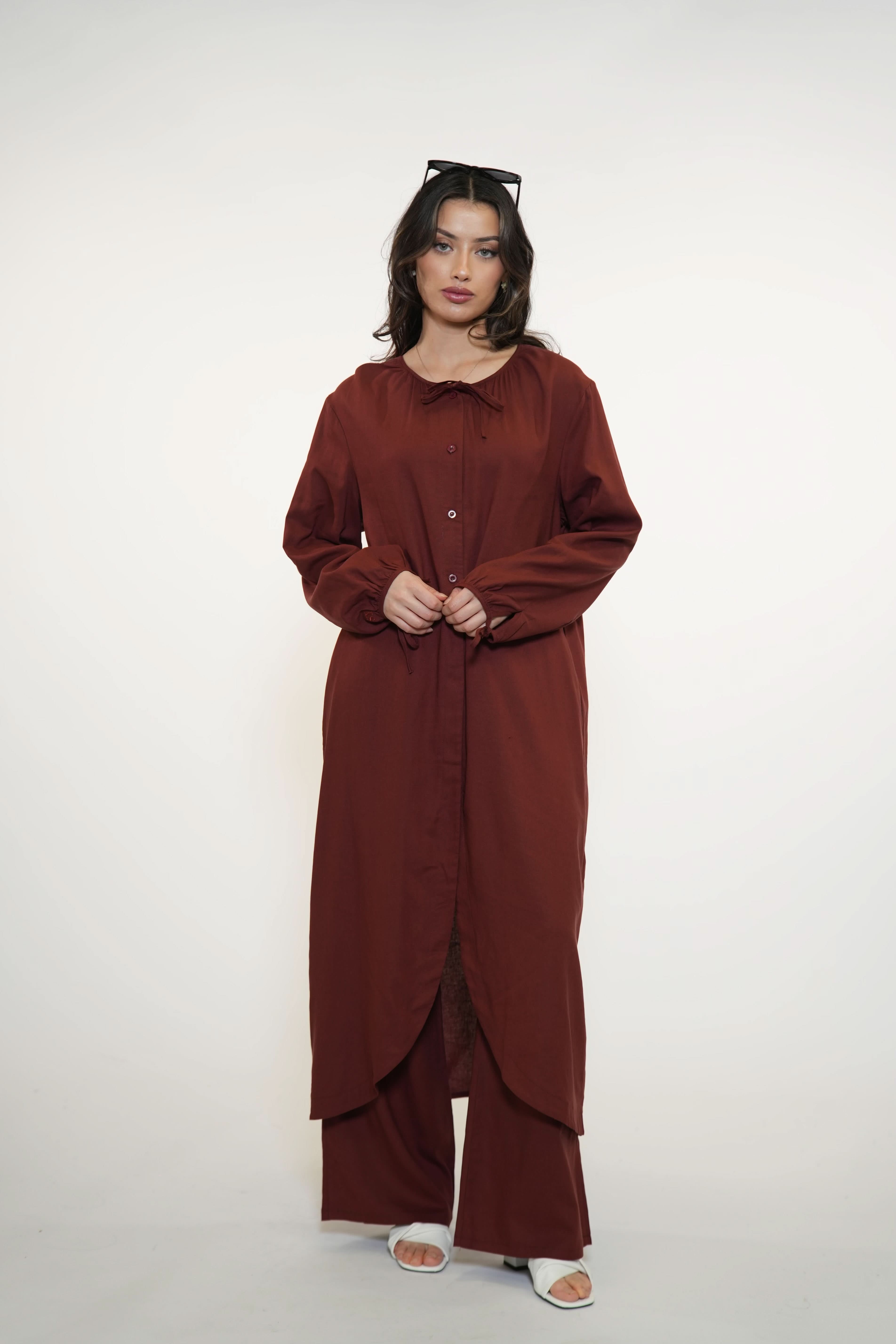 MEDITERRANEAN BREEZE SET - MAROON - Losyana.Shop