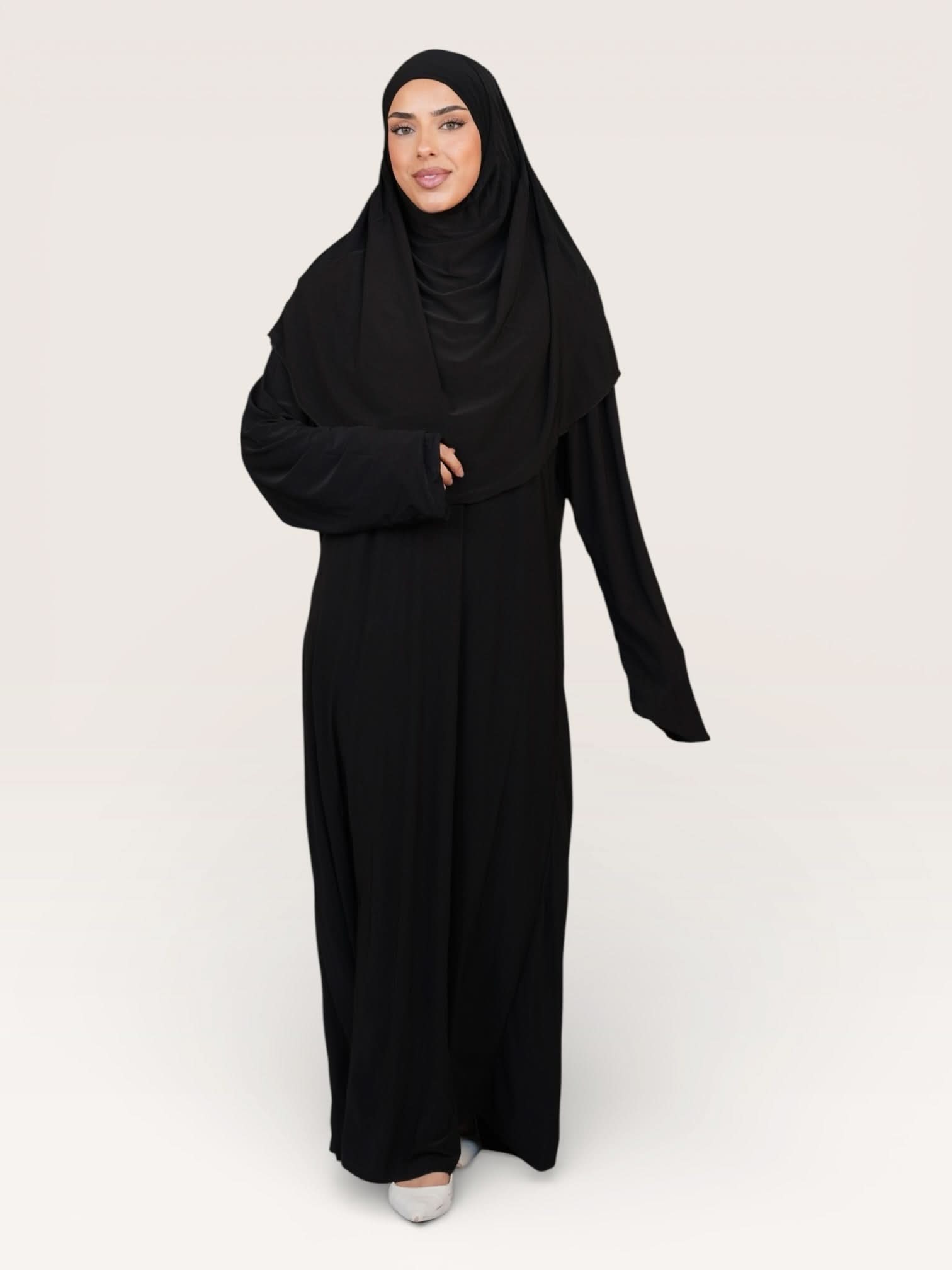 prayer dress premium jersey - black - Losyana.Shop