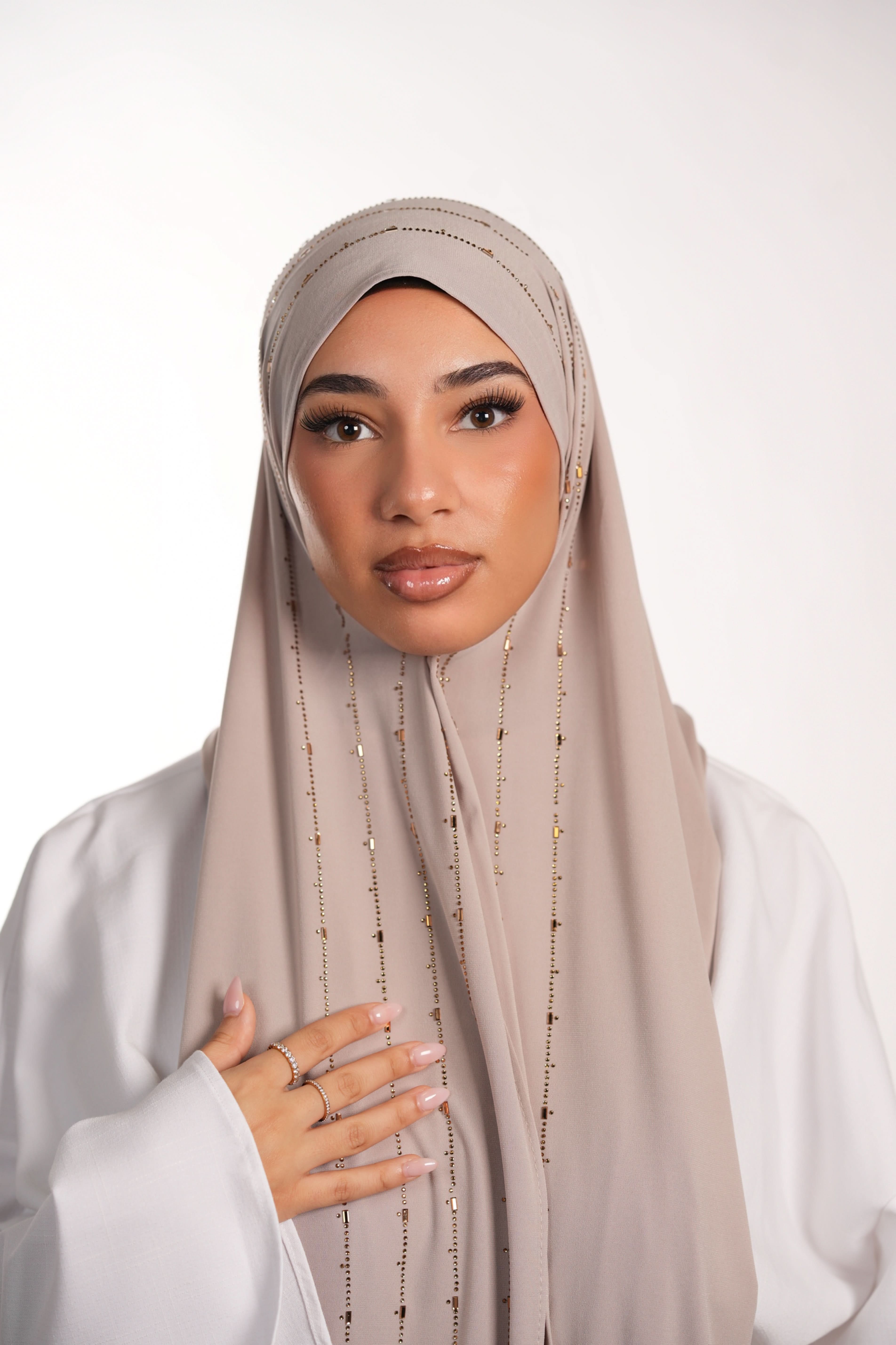 Premium Jersey Strass - Light beige - Losyana.Shop