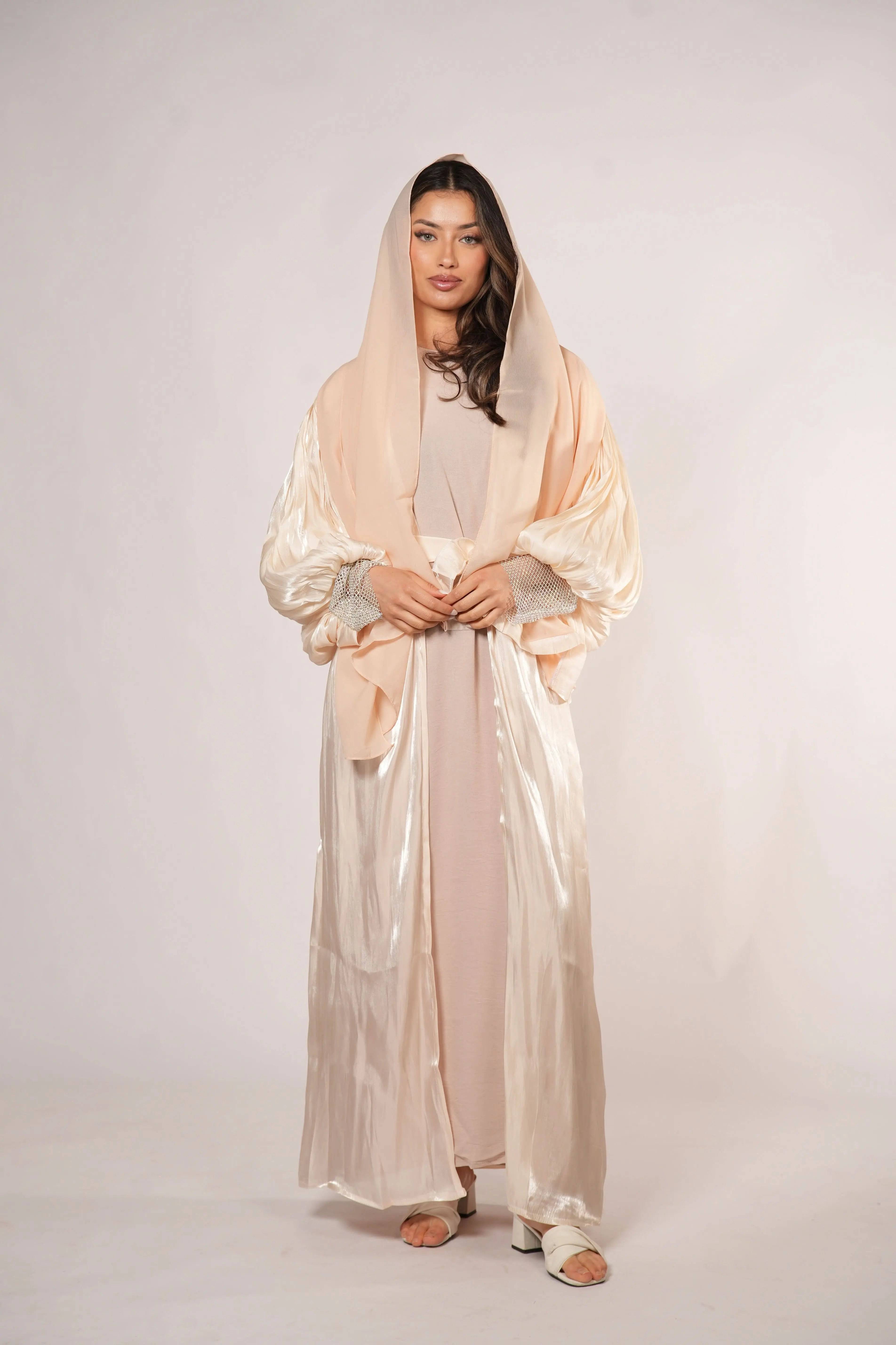Dubai abaya - light beige - Losyana.Shop