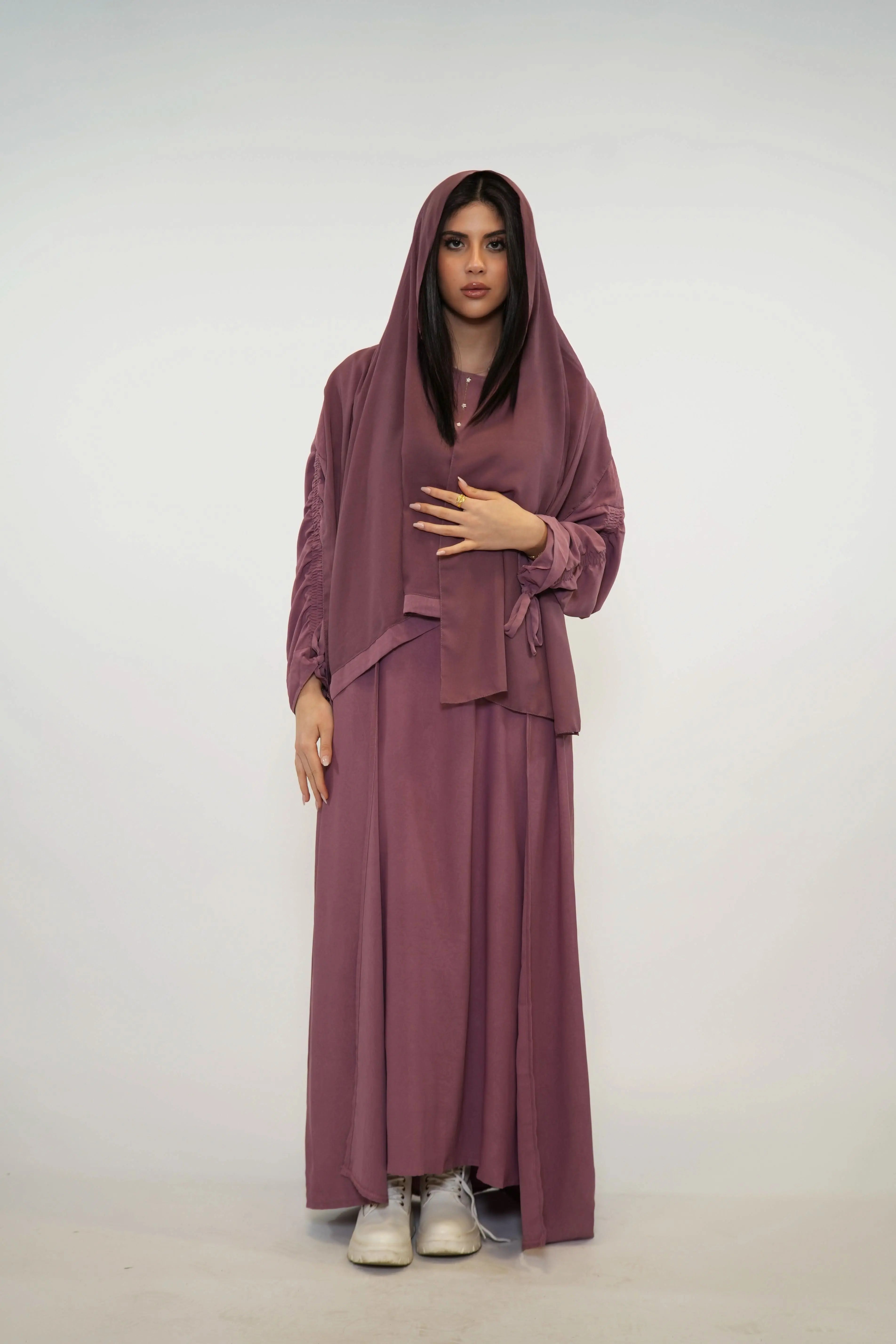 Abaya Set - dark rose - Losyana.Shop