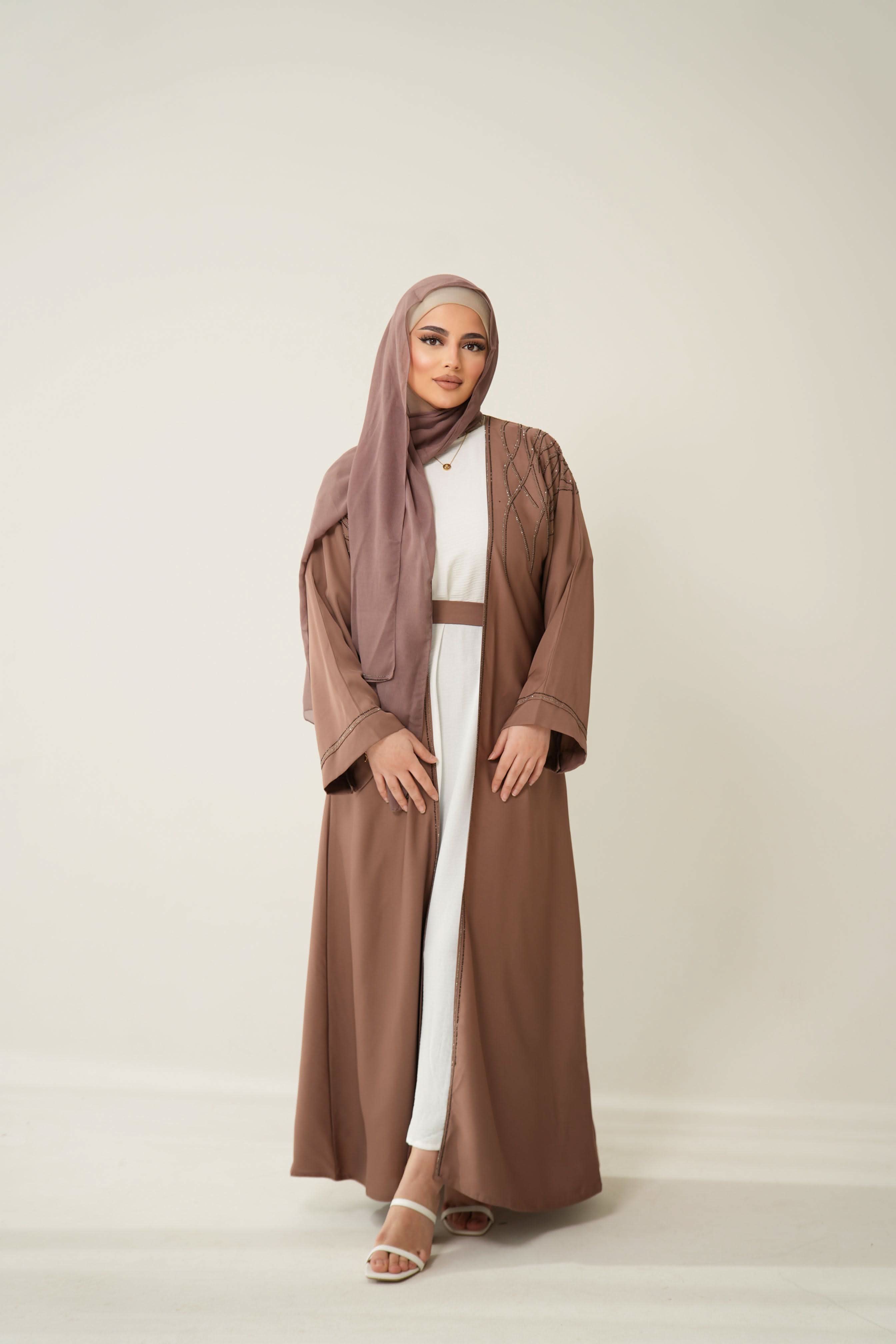 Emirate Abaya - old rose - Losyana.Shop