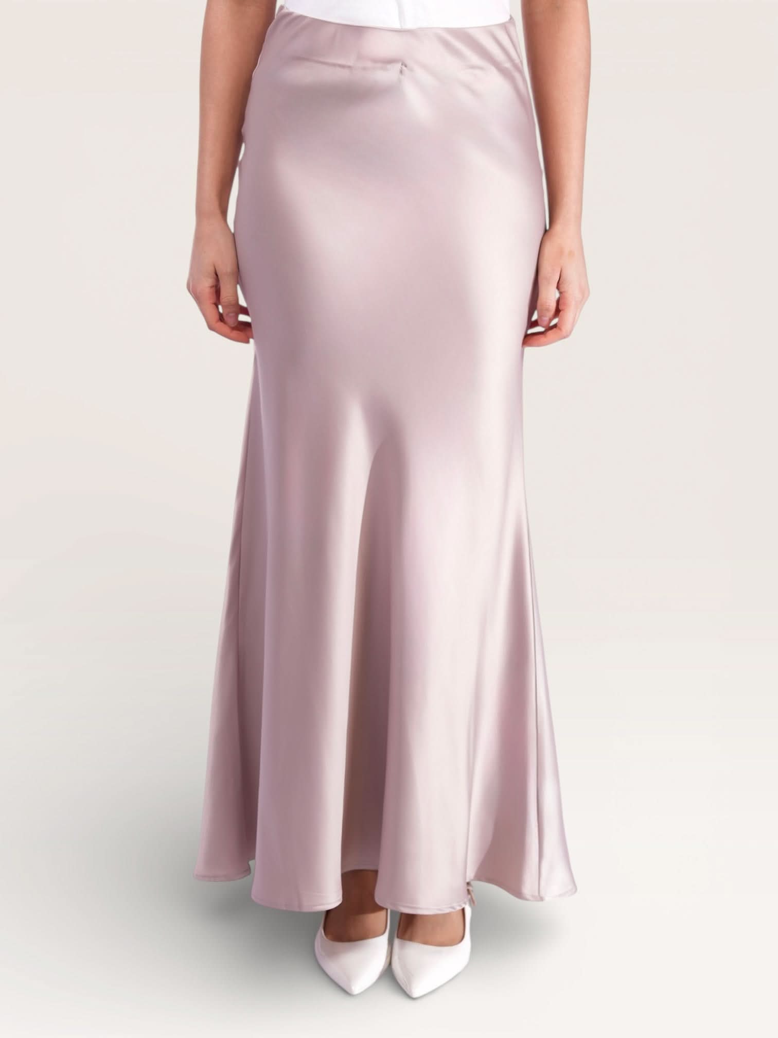 silk muse skirt - almond - Losyana.Shop