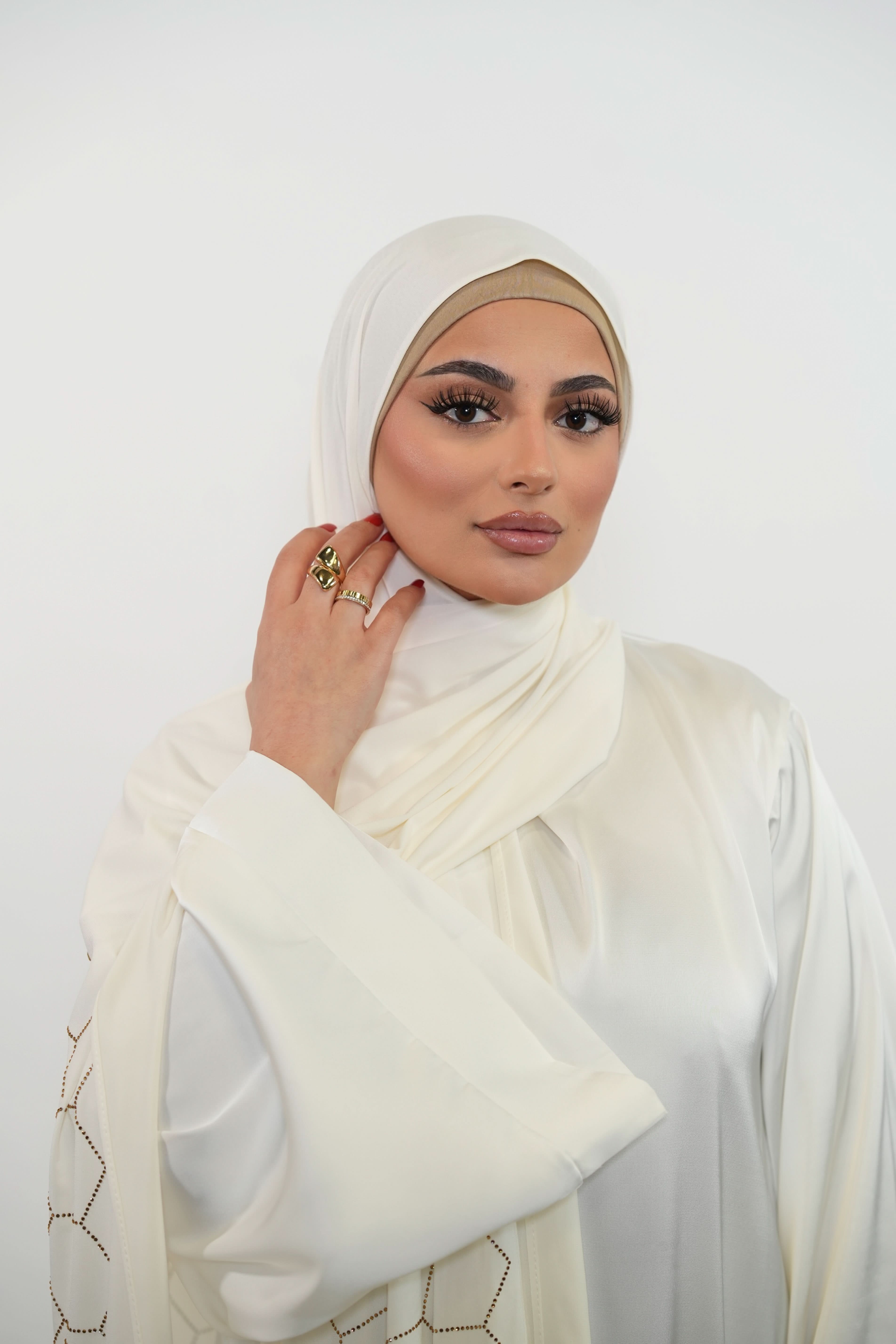 Premium Jersey Strass “L” - cream white - Losyana.Shop