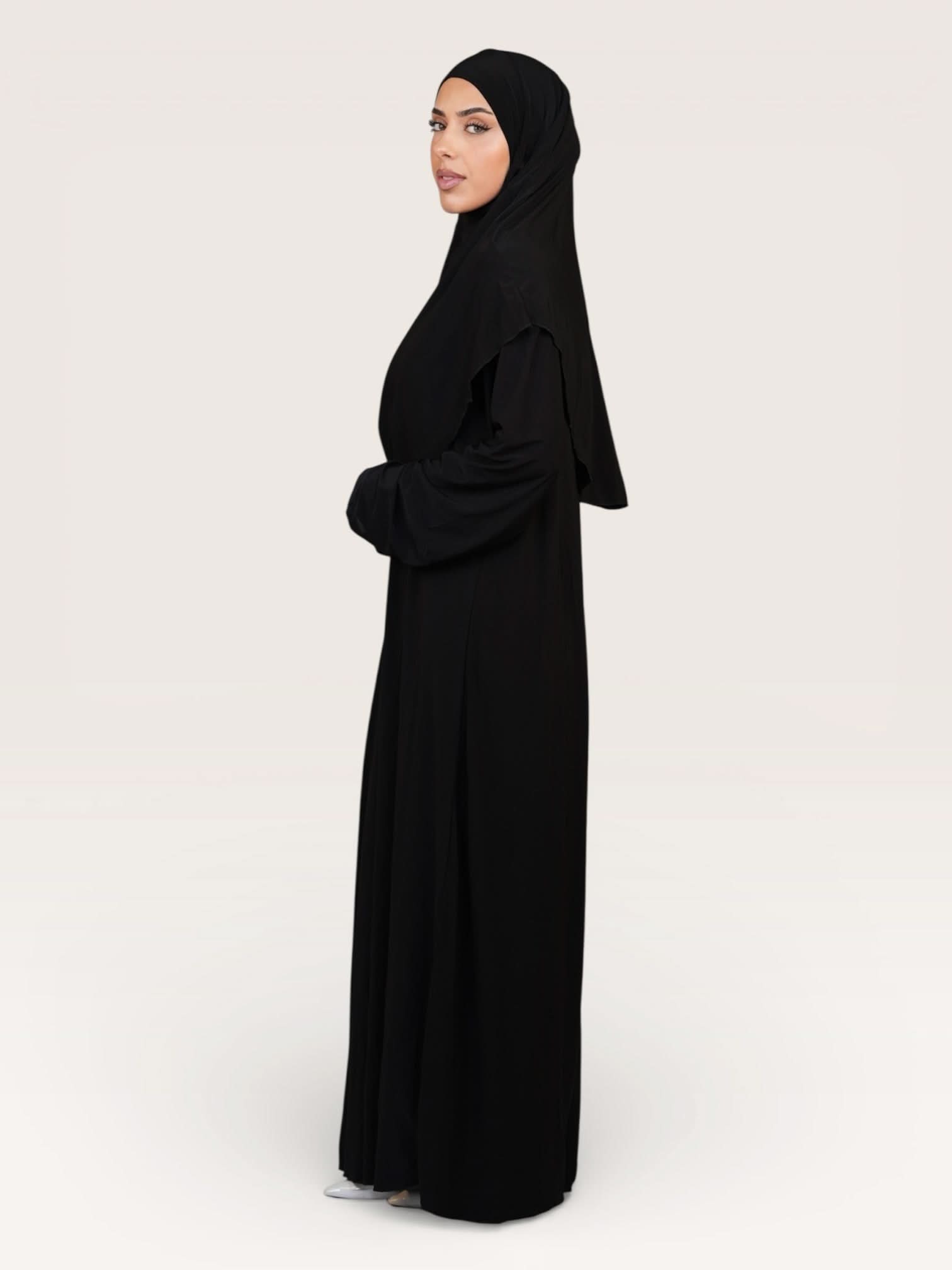 prayer dress premium jersey - black - Losyana.Shop
