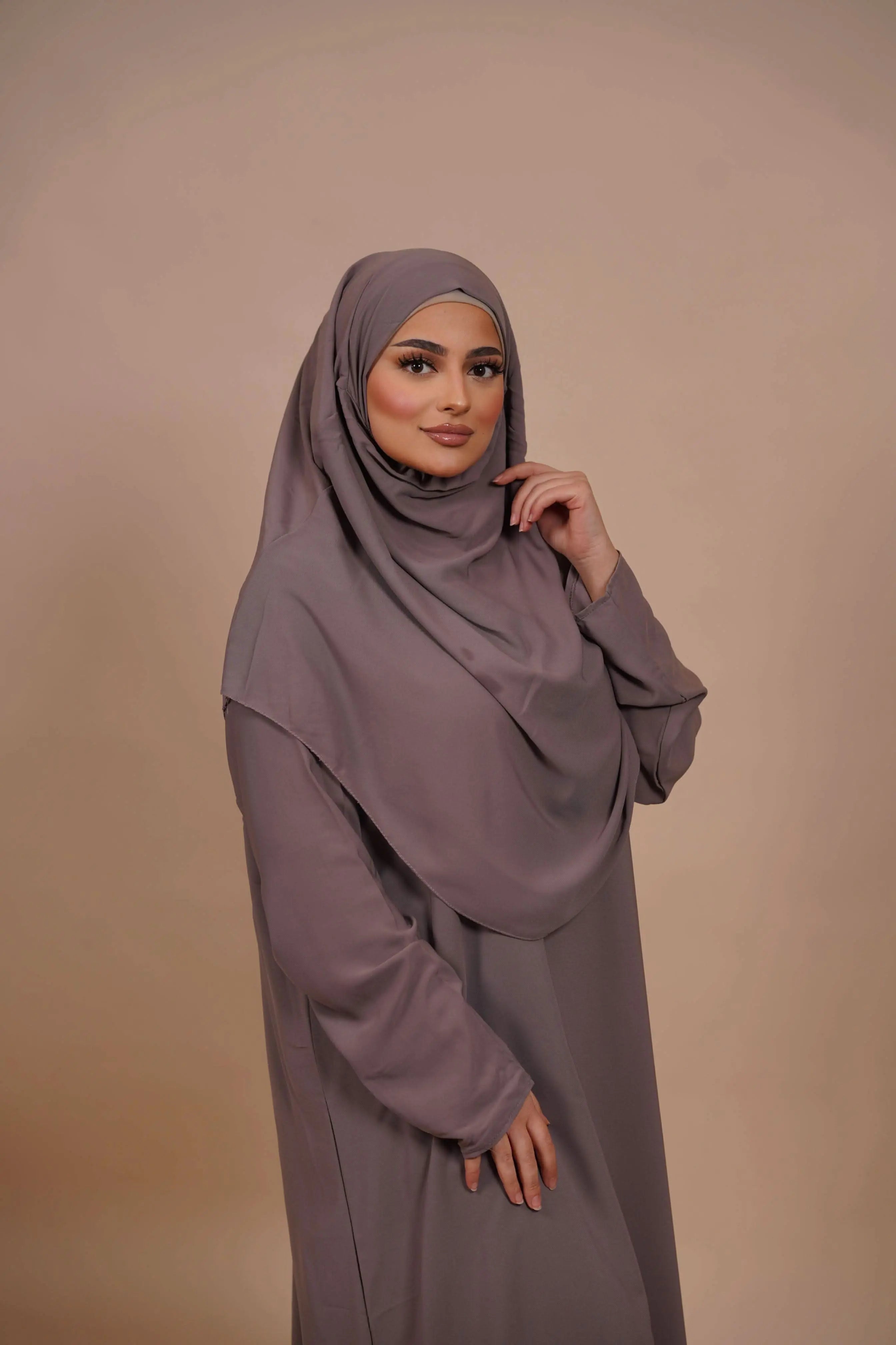 Gebetskleidung Medina Seide - Mocca Brown - Losyana.Shop