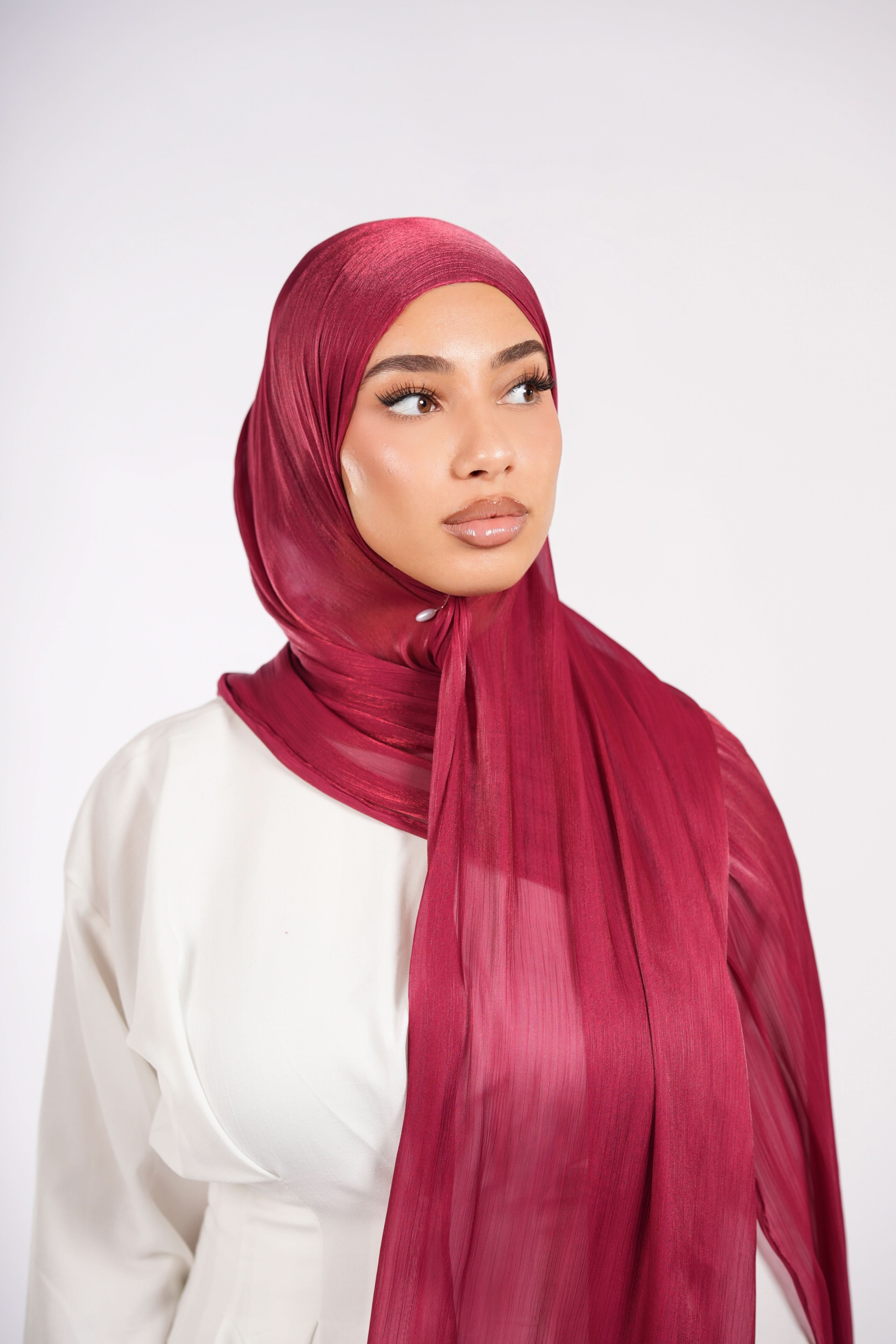 Organza Hijab - bordeaux - Losyana.Shop