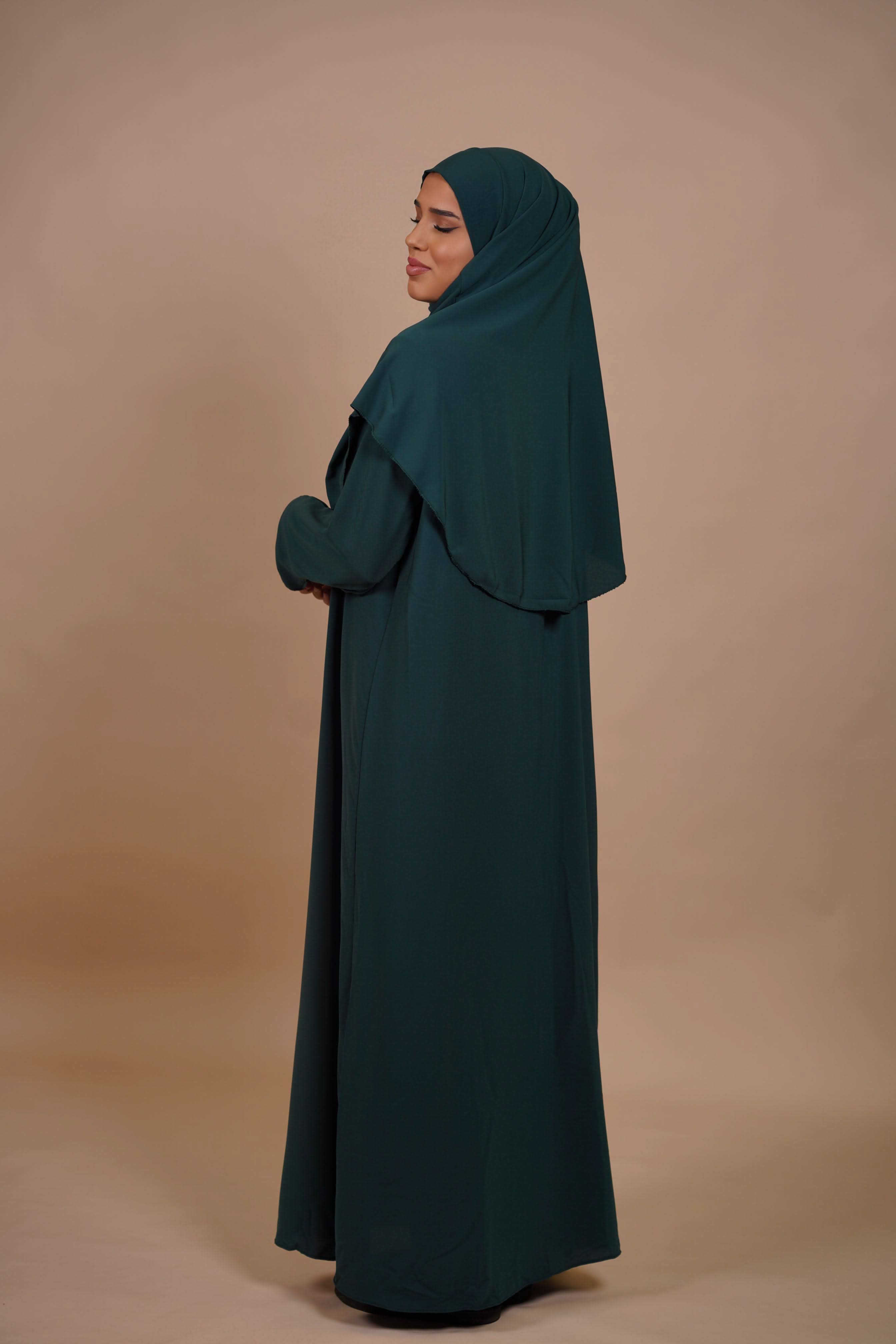 Gebetskleidung Medina Seide - Royal Green - Losyana.Shop