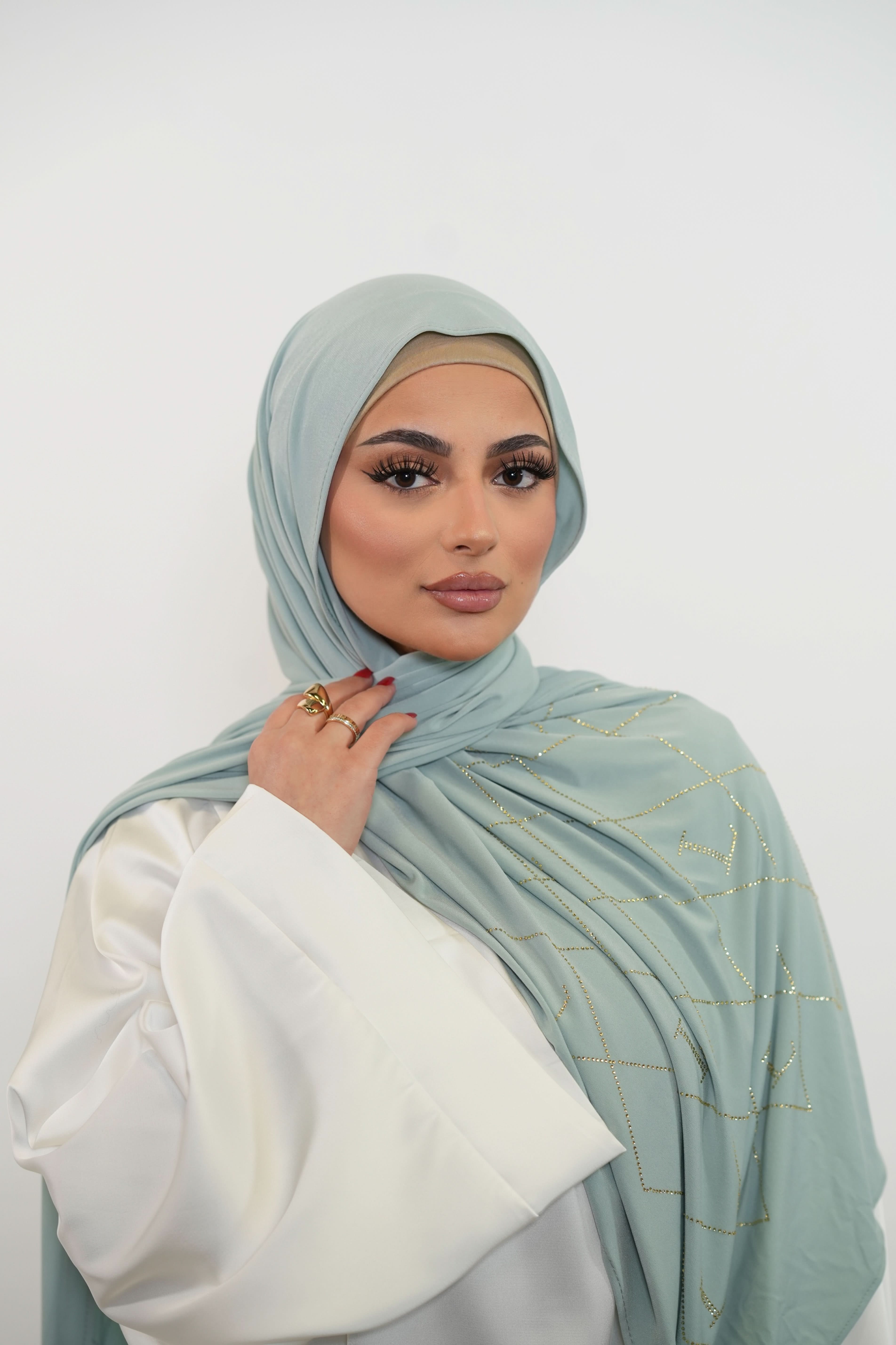 Premium Jersey Strass “L” - mint - Losyana.Shop