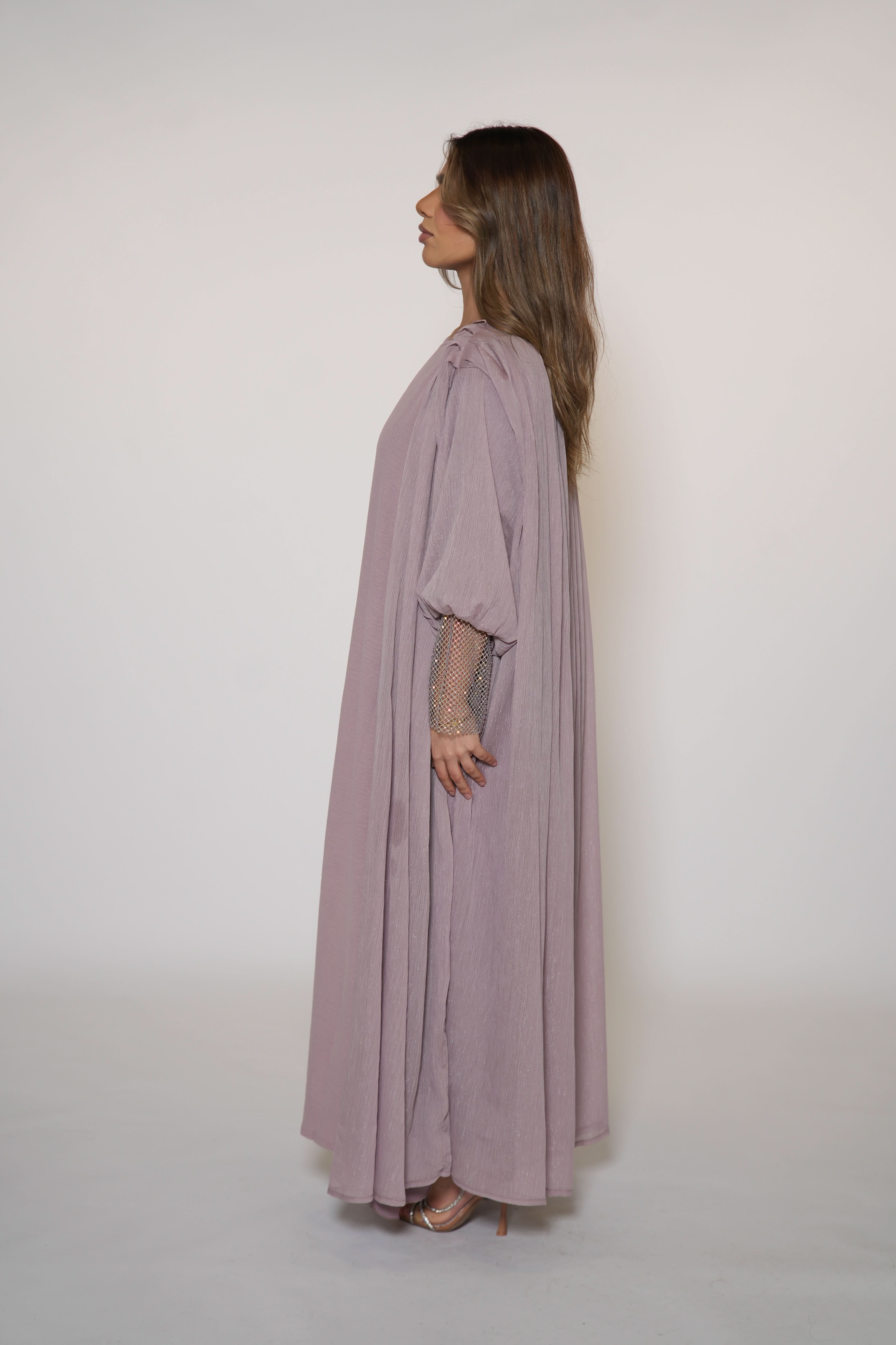 Shimmer Abaya - rose - Losyana.Shop