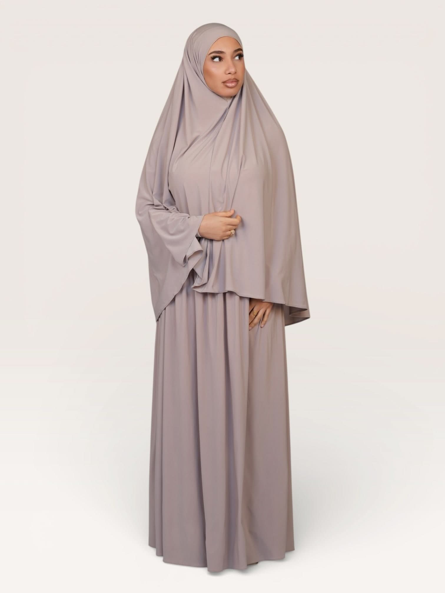 premium khimar set - costa cream - Losyana.Shop