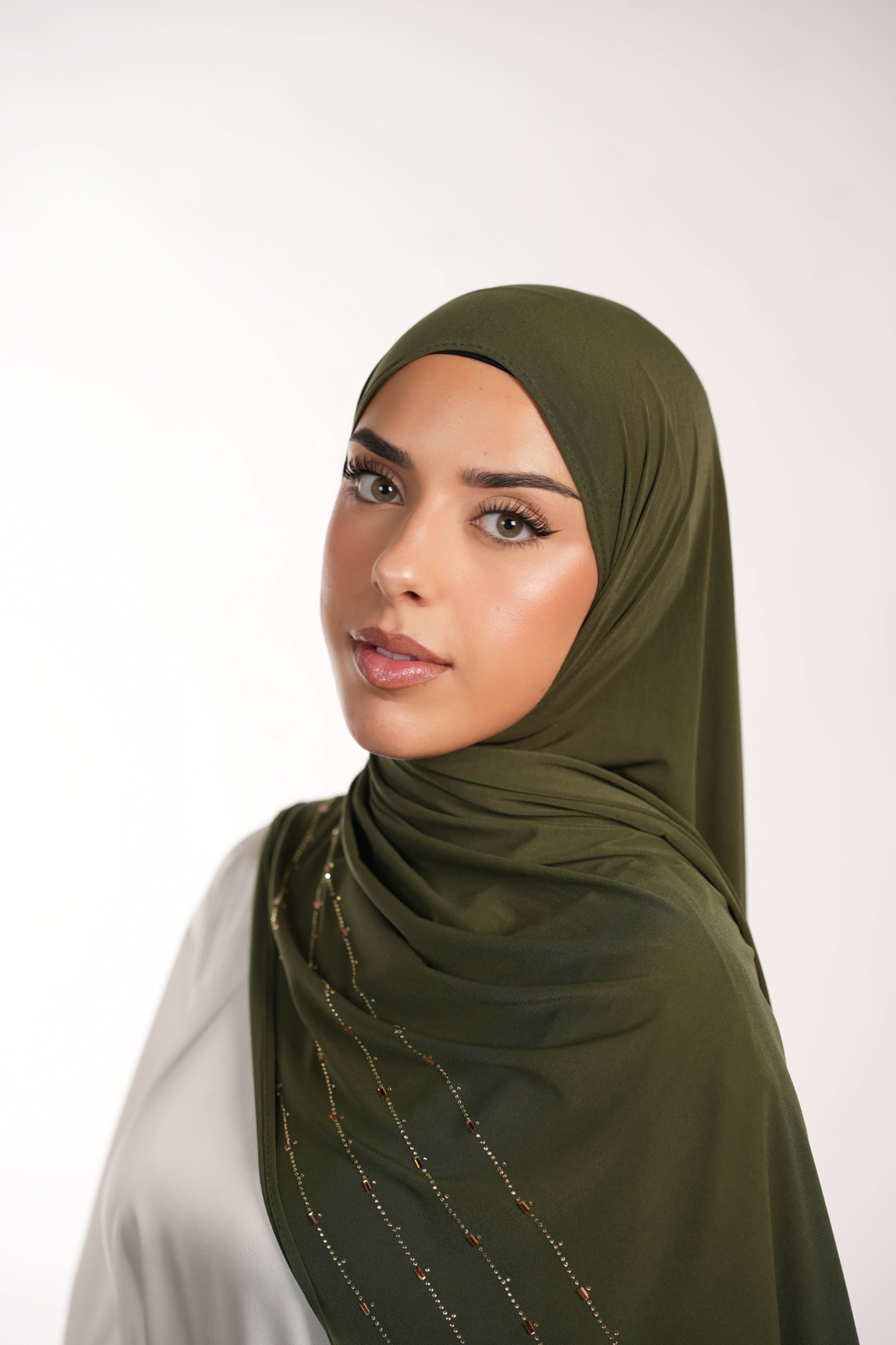 Premium Jersey Strass - army green - Losyana.Shop