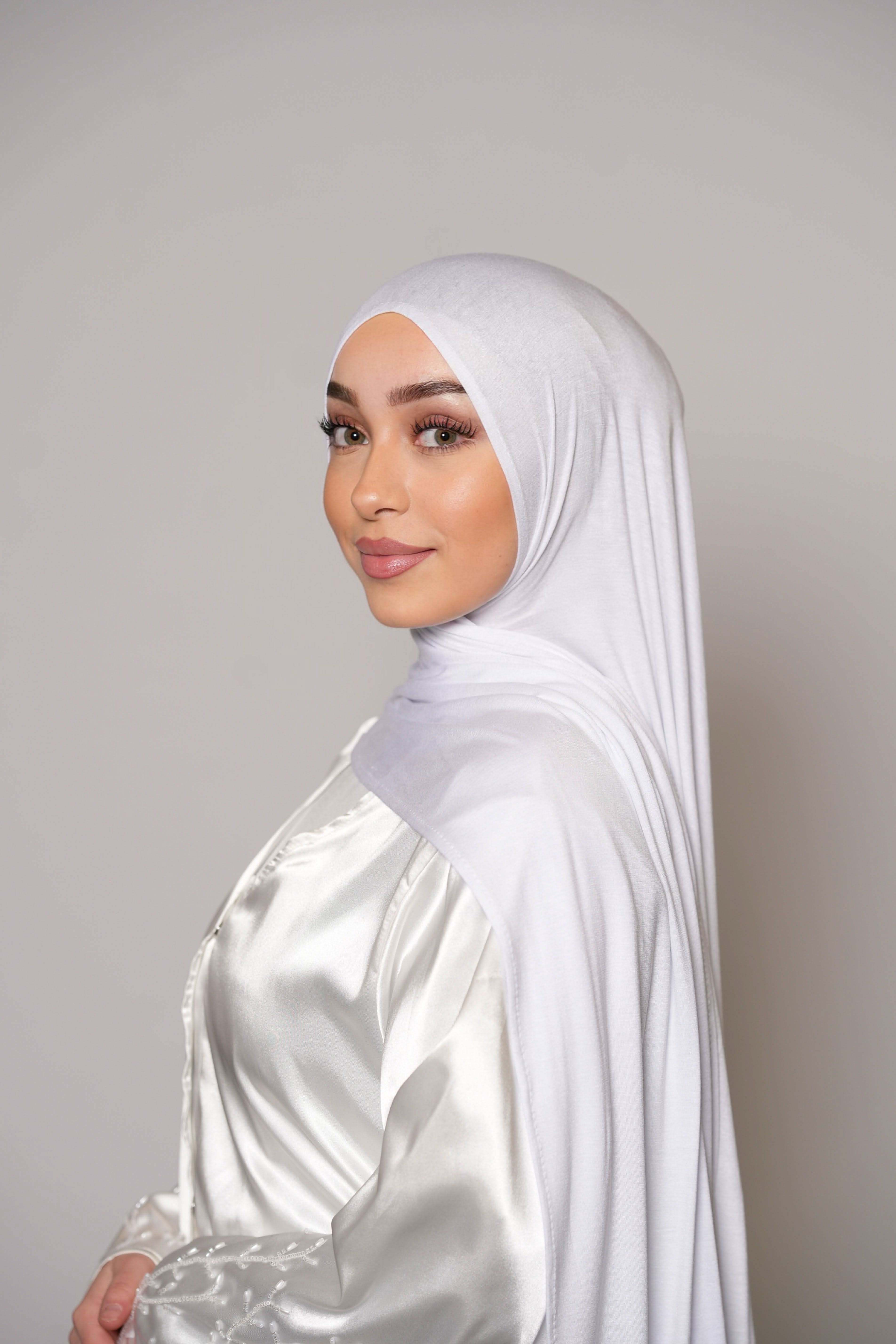 Premium Bamboo Jersey - white - Losyana.Shop