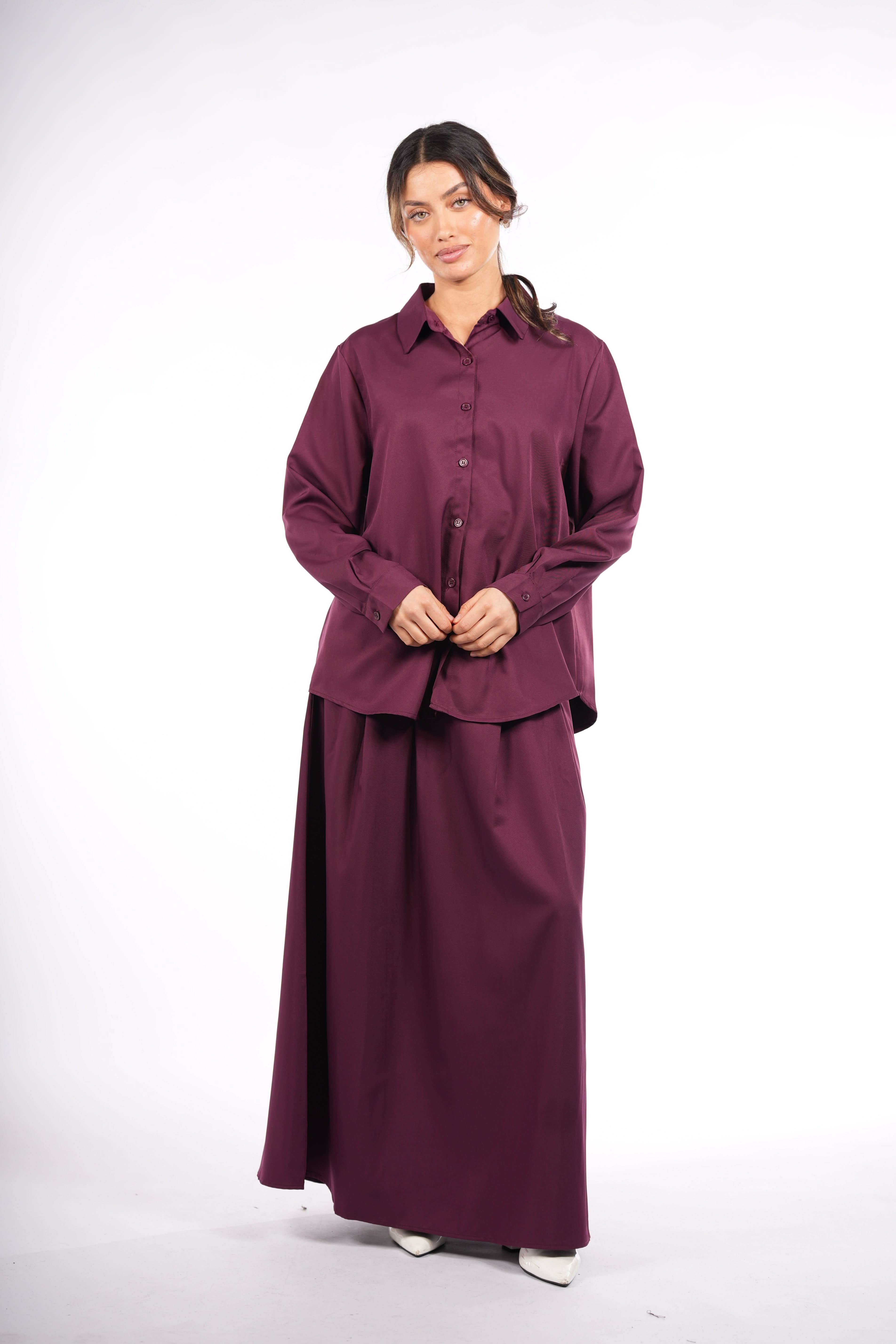 timeless blouse - eggplant - Losyana.Shop