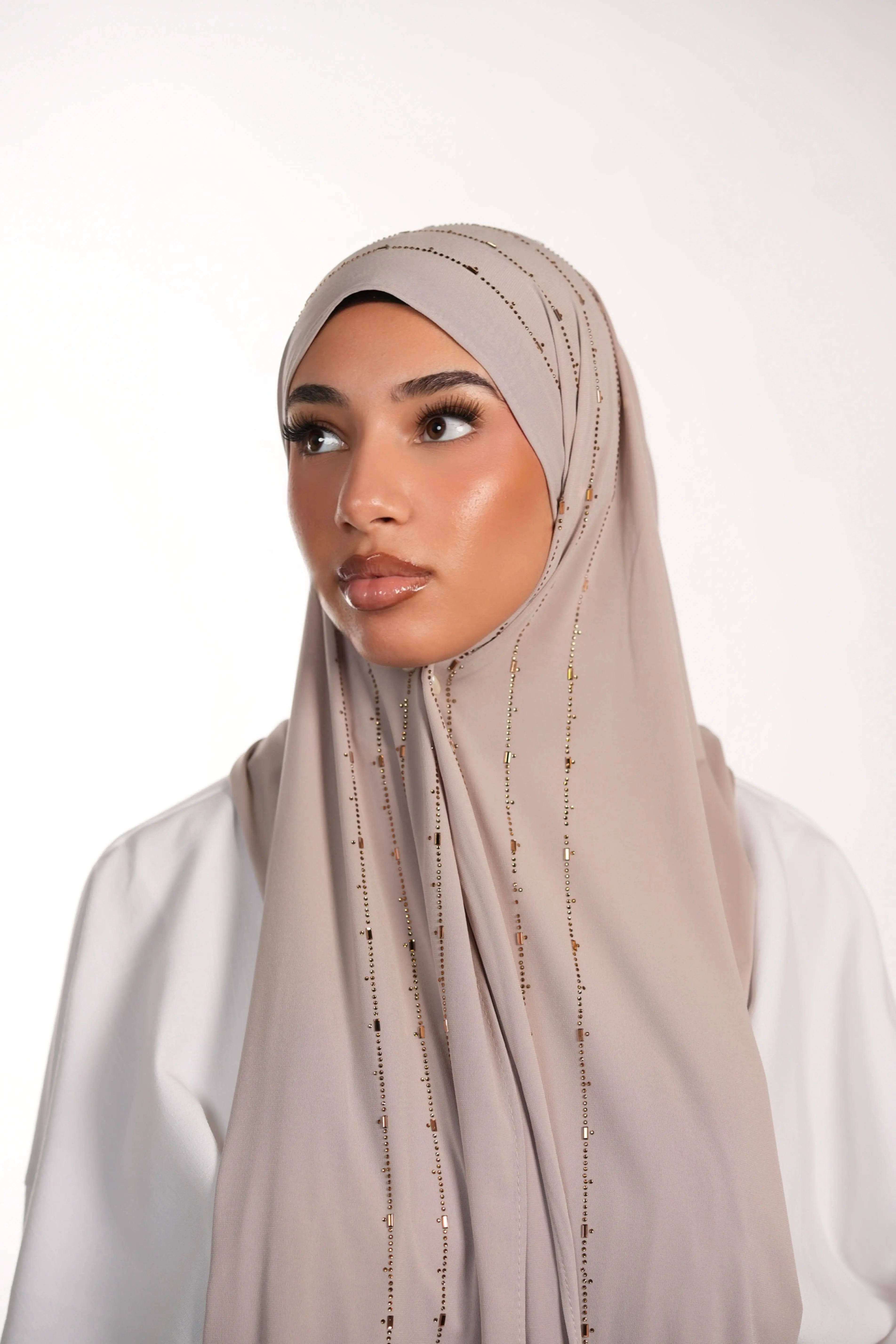Premium Jersey Strass - Light beige - Losyana.Shop