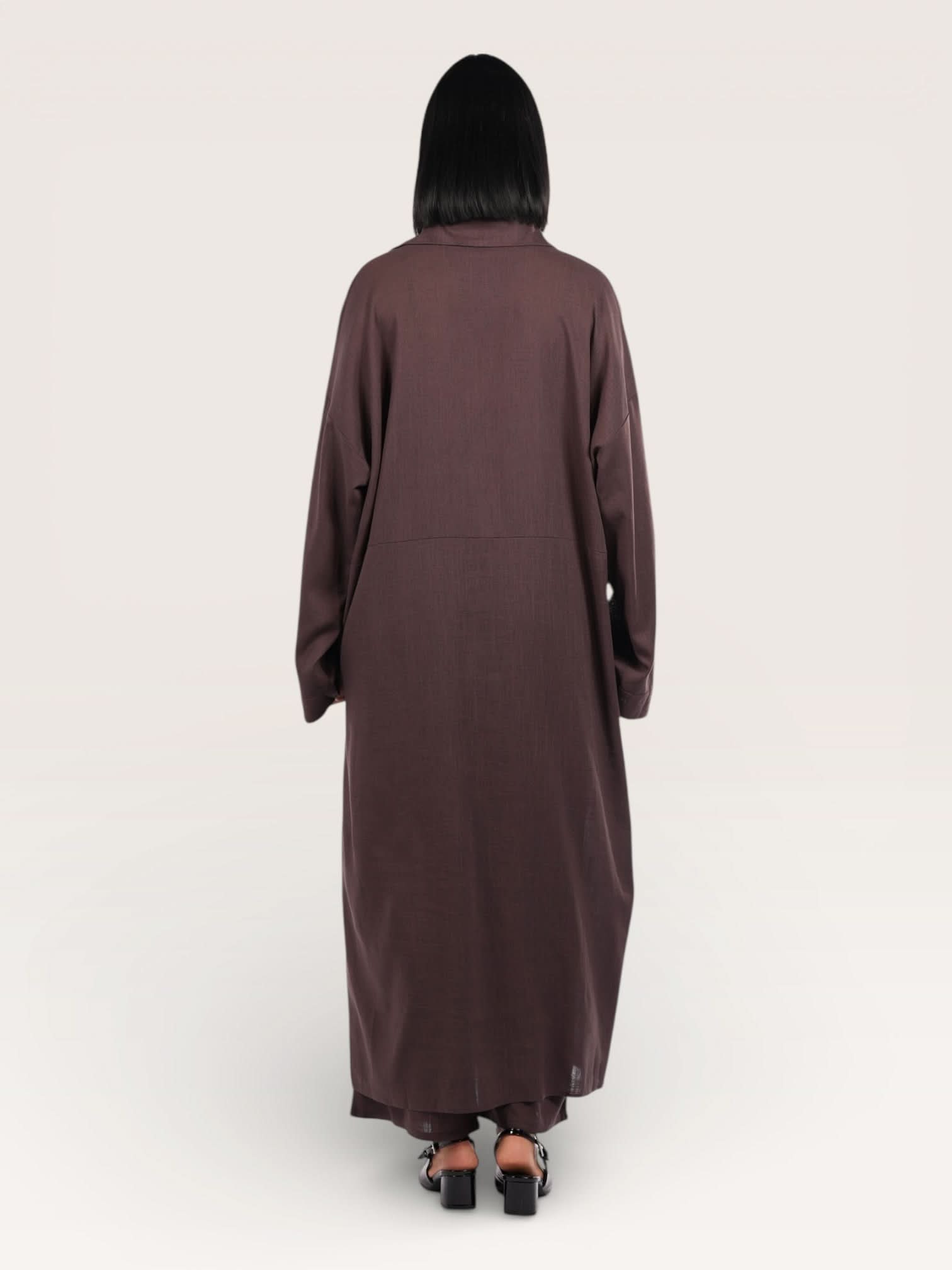 palma linen set - espresso - Losyana.Shop