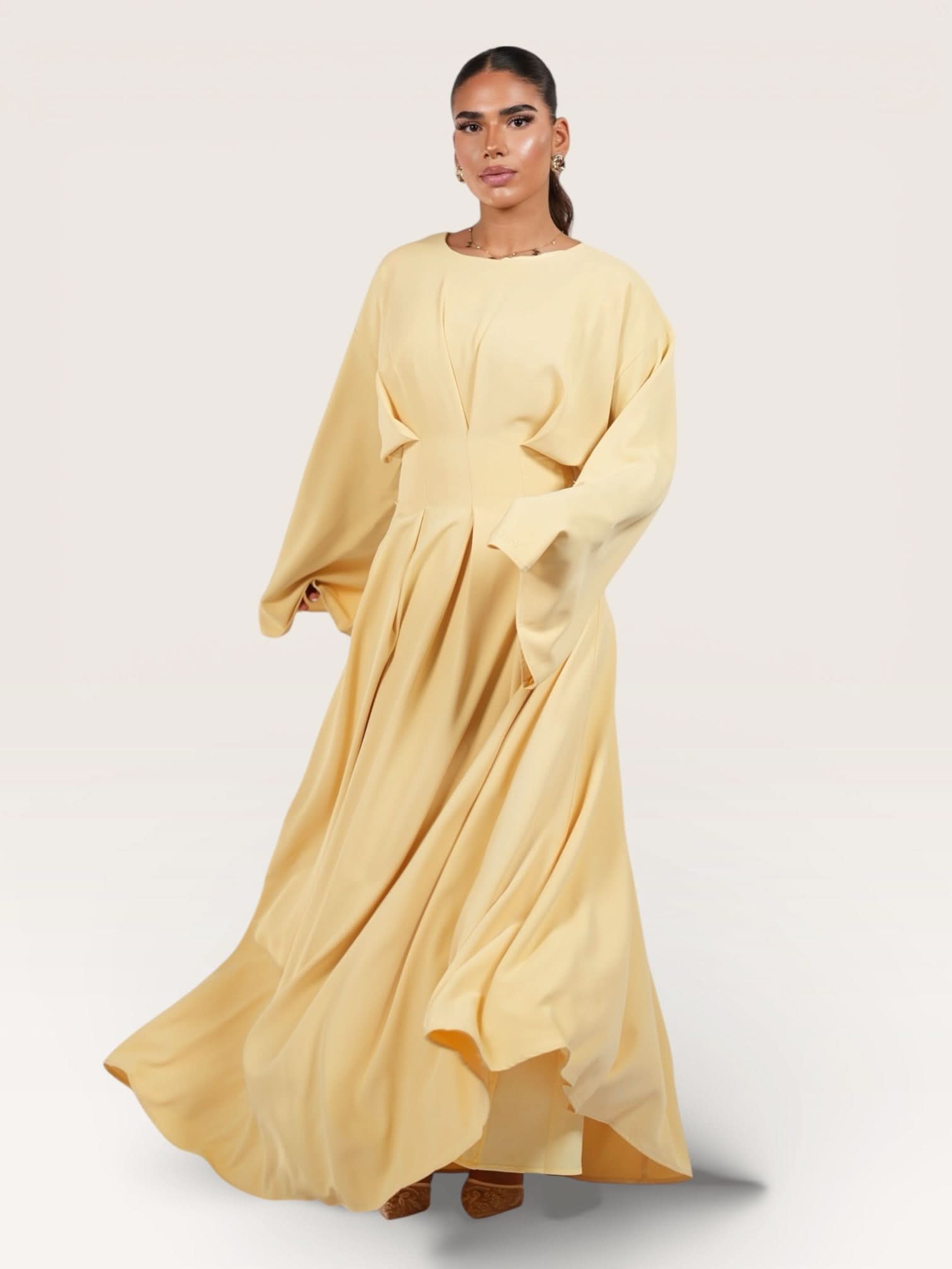 the corset dress - butter yellow