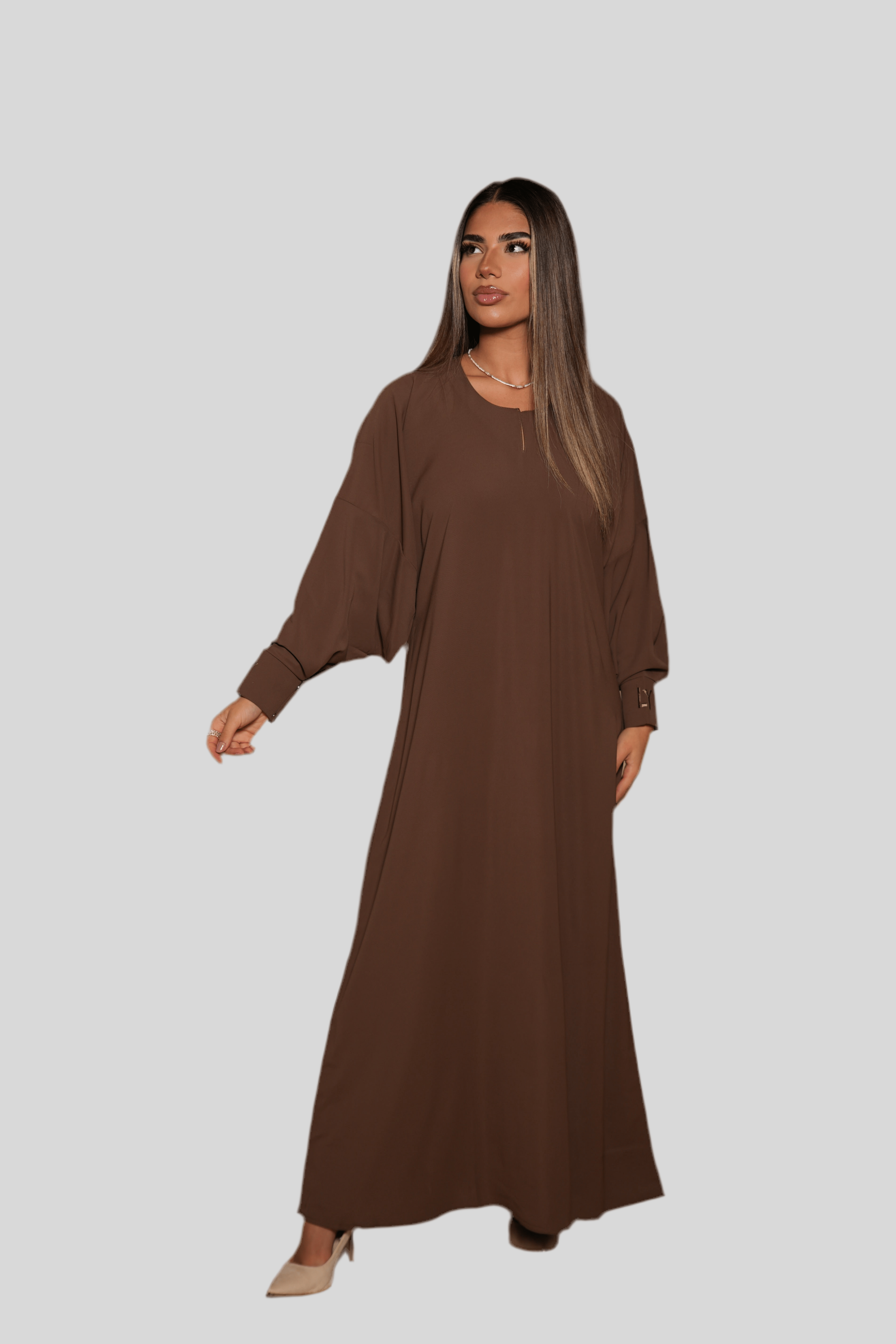 LY Abaya - cocoa - Losyana.Shop