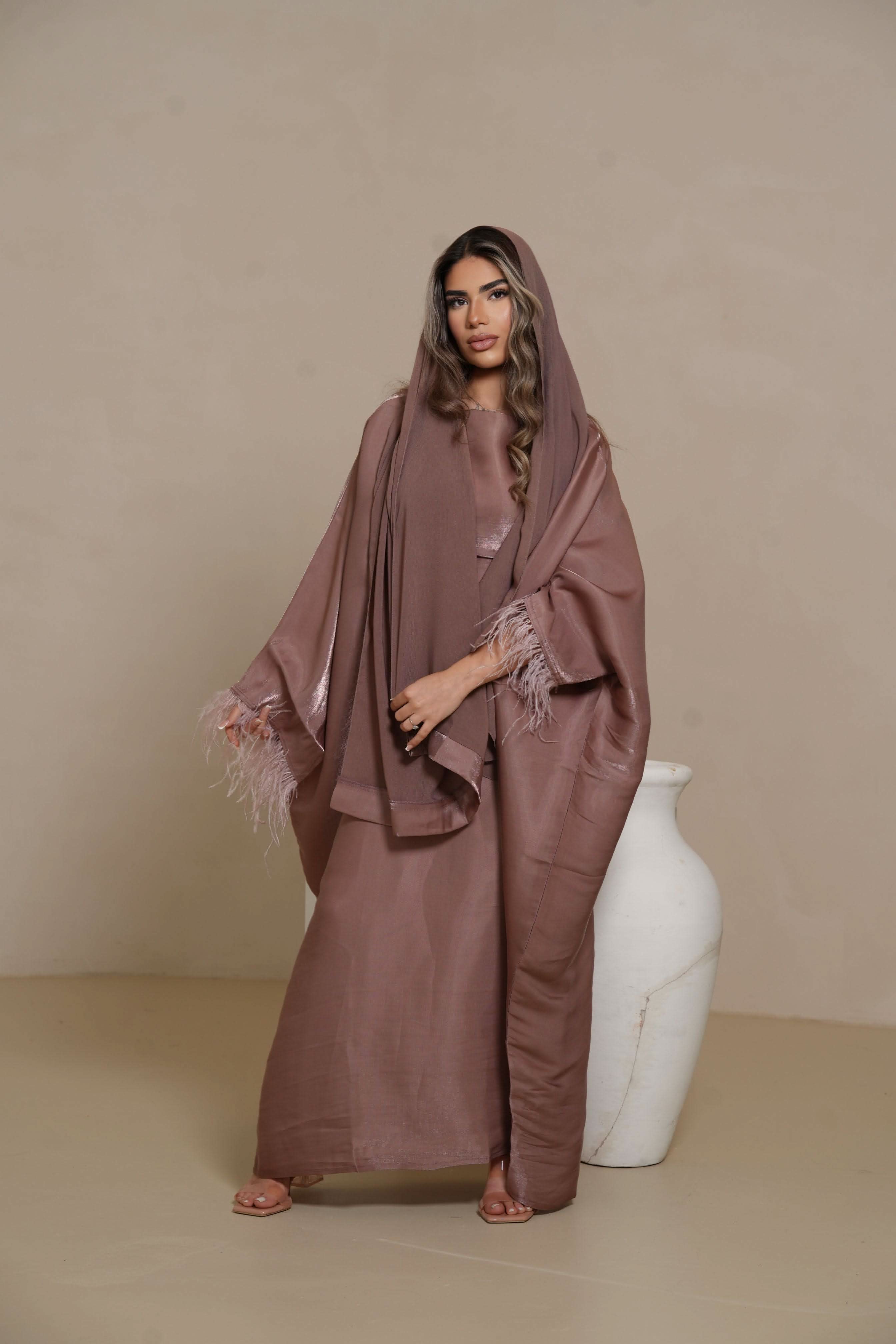 DXB Farasha Abaya - velvet - Losyana.Shop