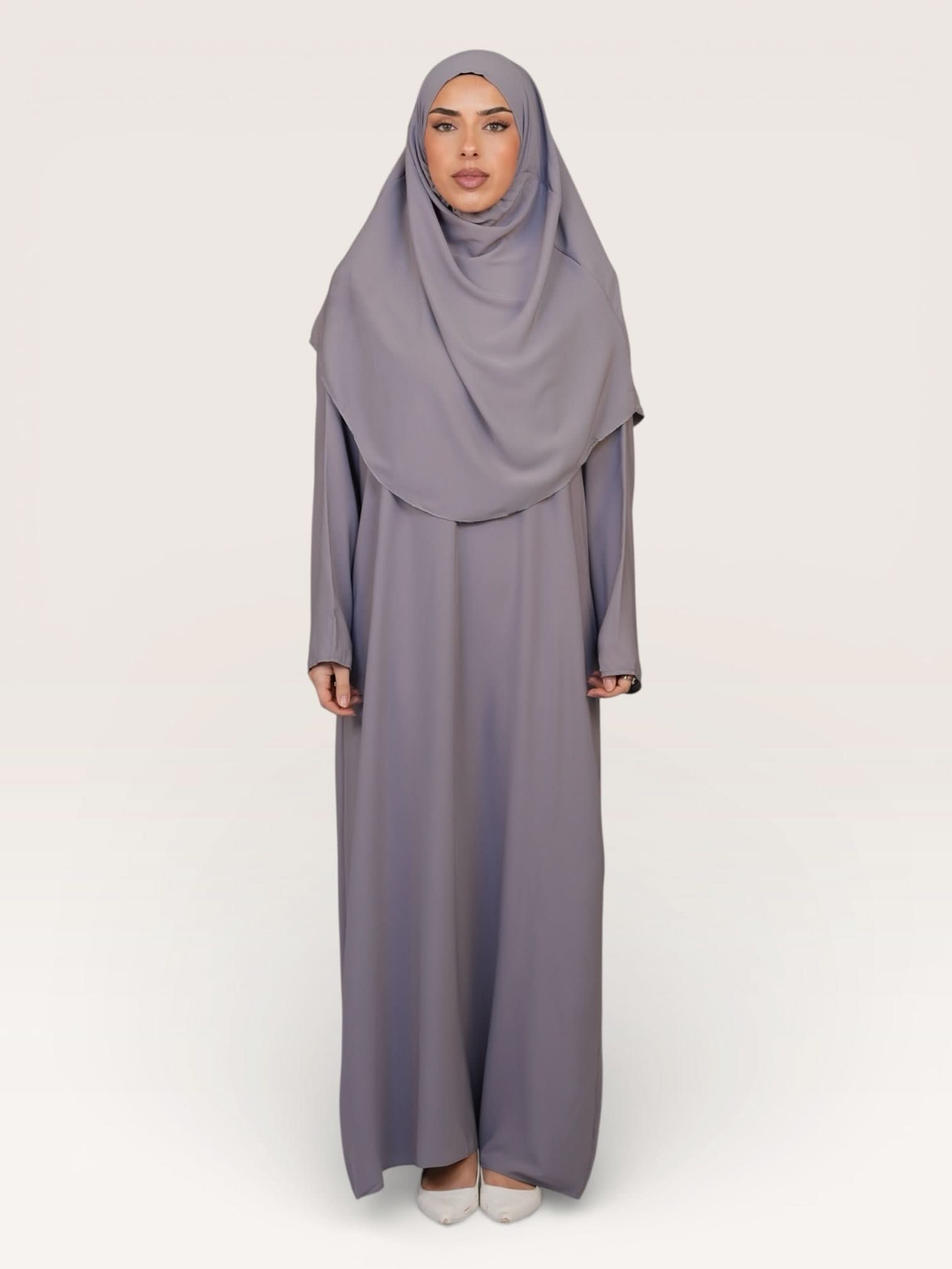 prayer dress medina - grey - Losyana.Shop