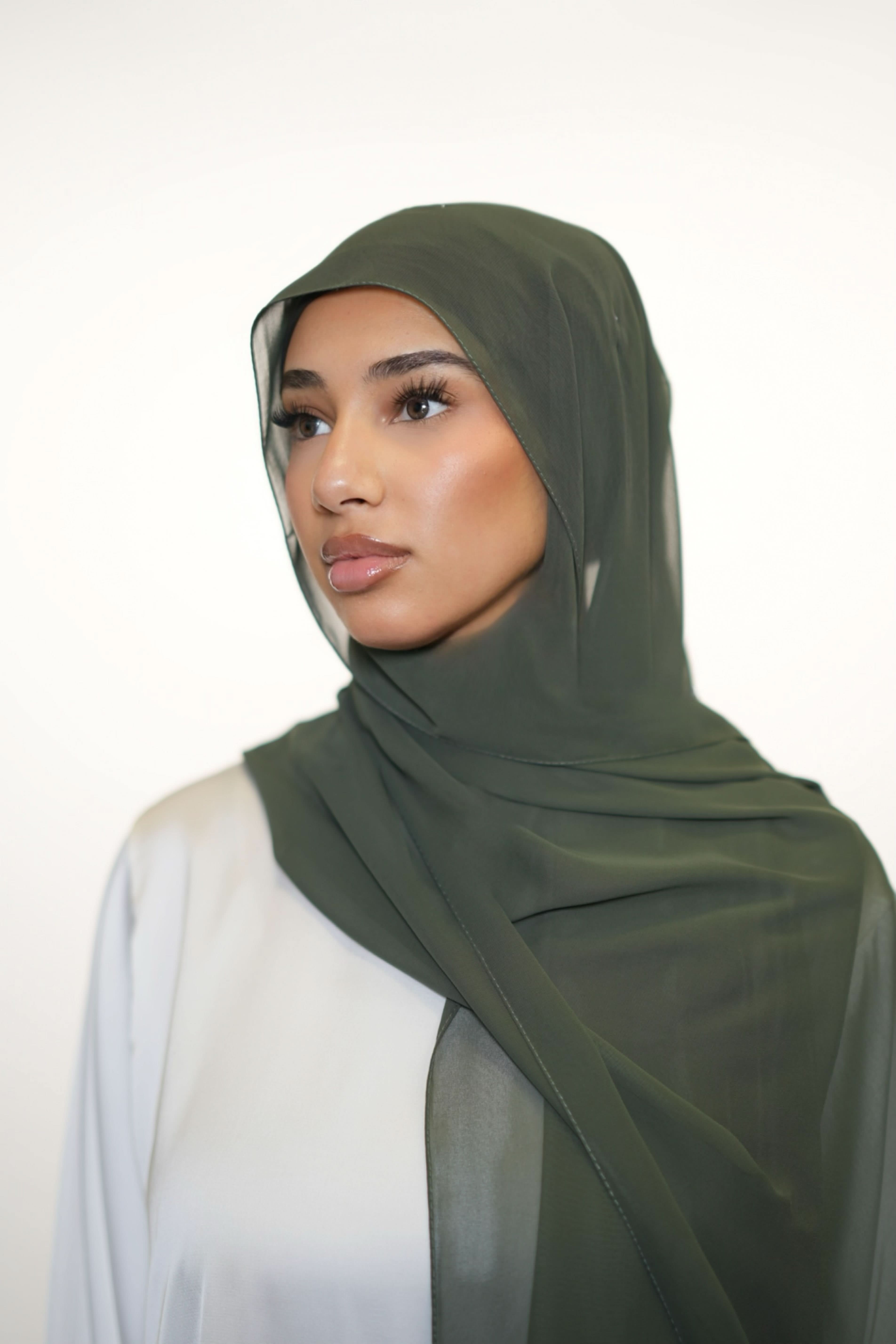 Chiffon - army green - Losyana.Shop