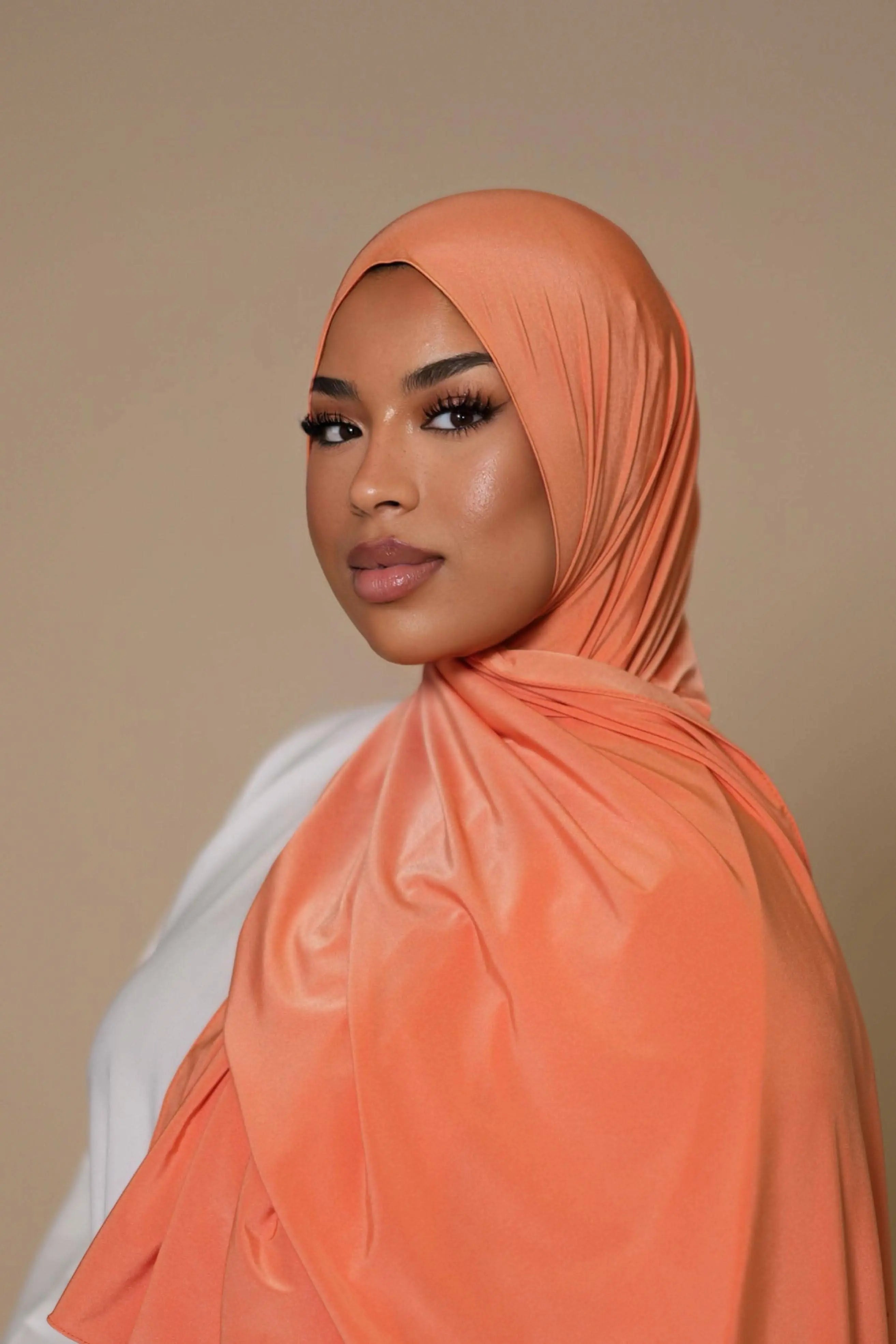 Satin Premium Jersey - Light orange 🍊 - Losyana.Shop