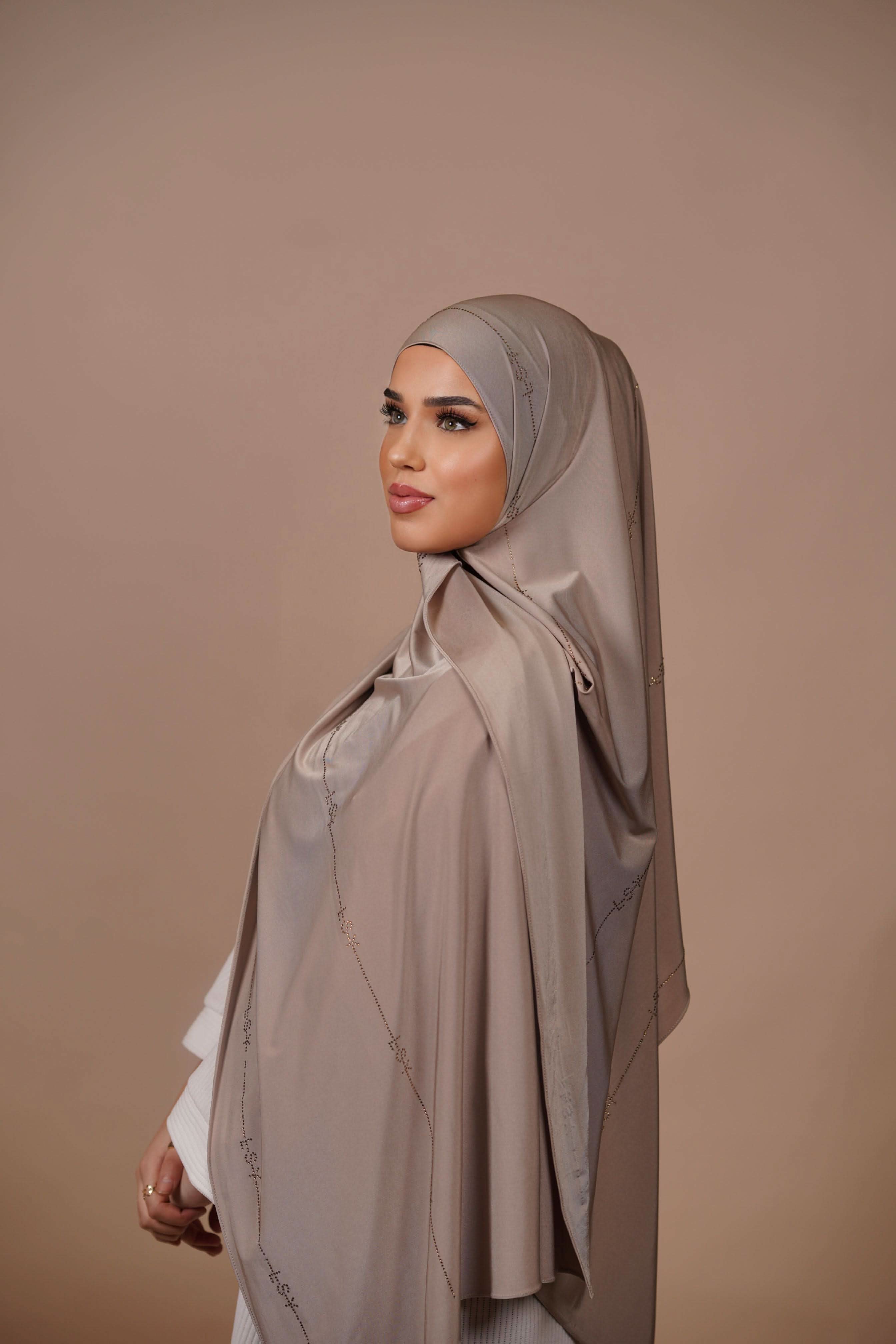 LSY Satin Premium Jersey - dark beige - Losyana.Shop