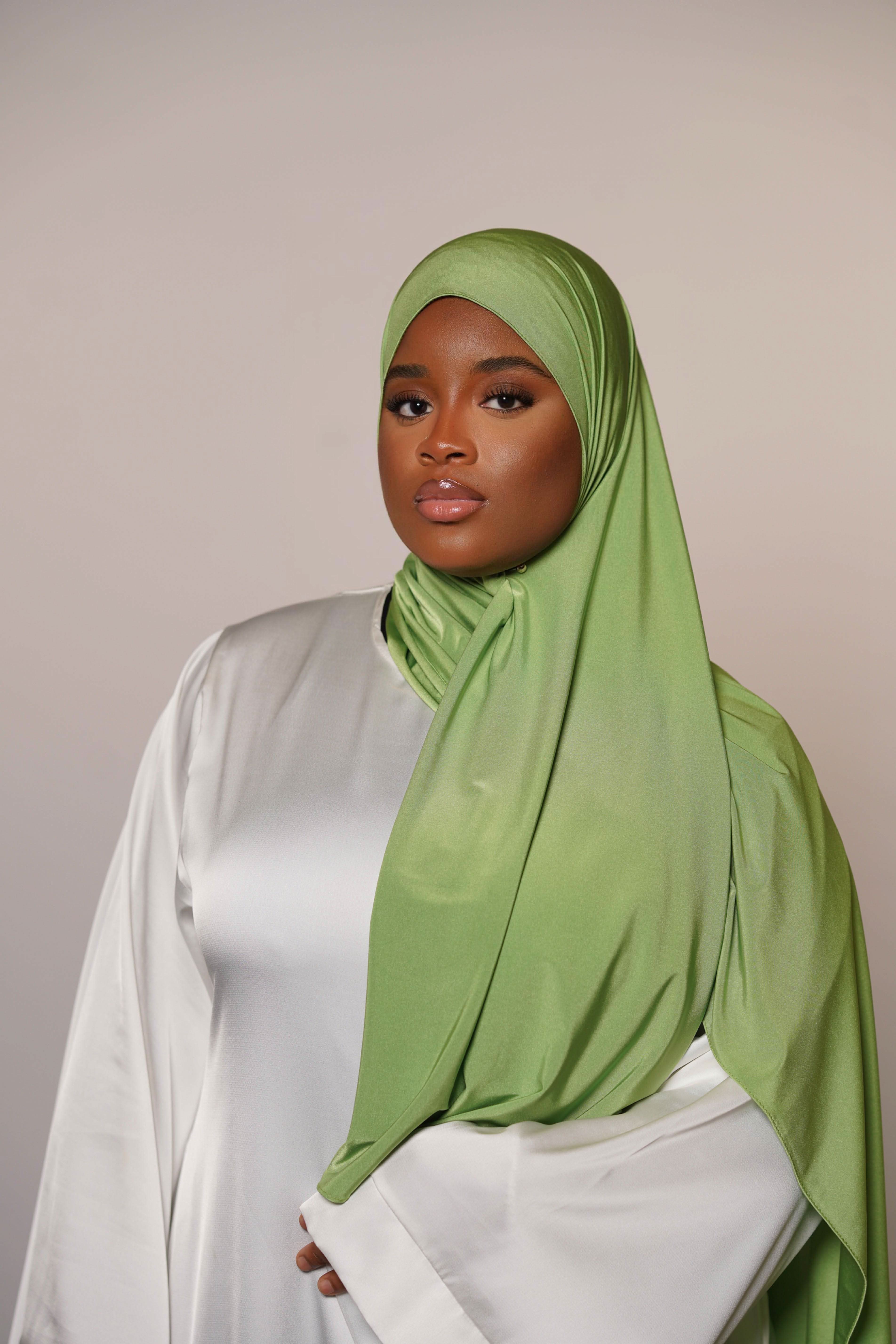 Satin premium jersey - lime - Losyana.Shop