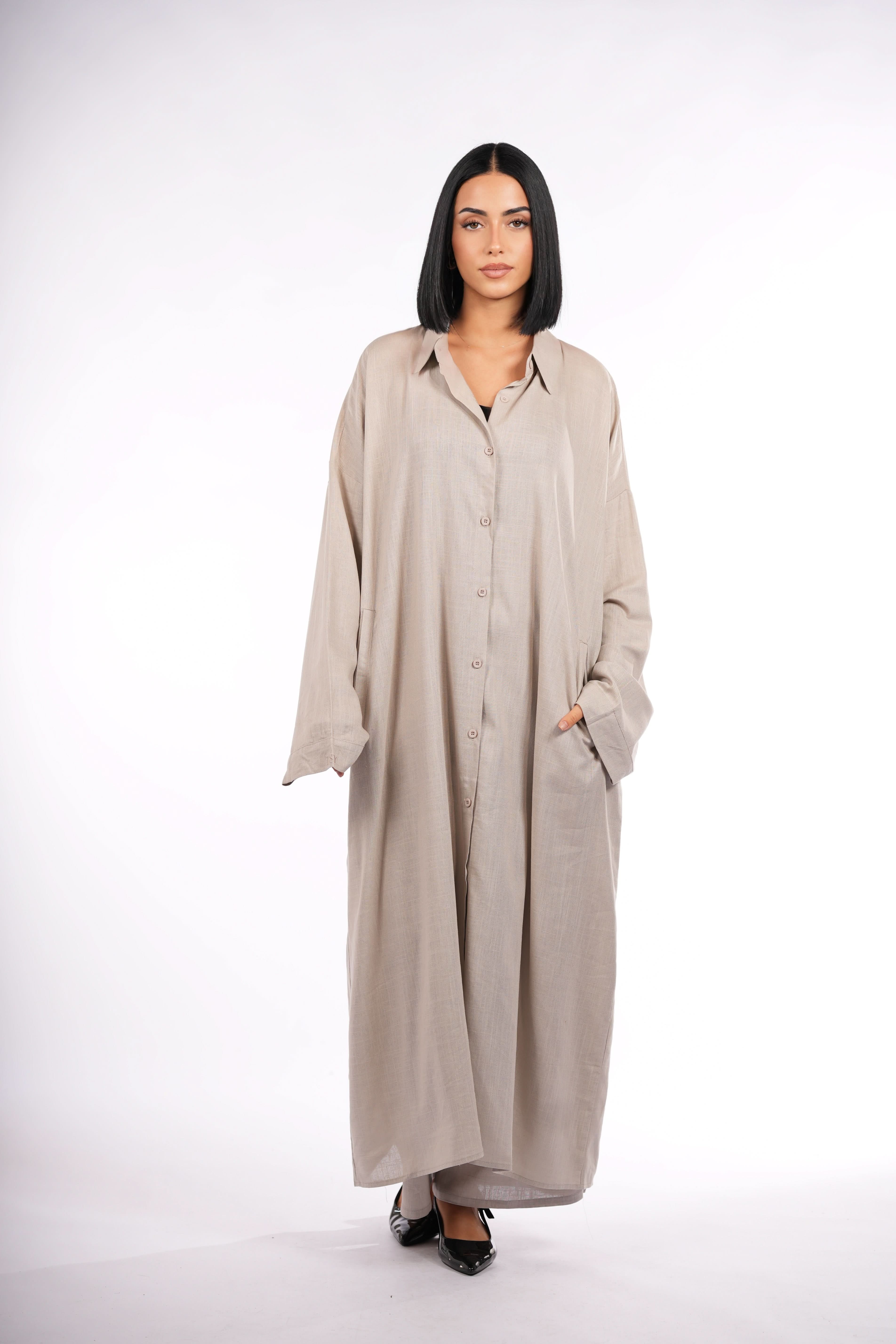 PALMA LINEN SET - COSTA CREAM - Losyana.Shop