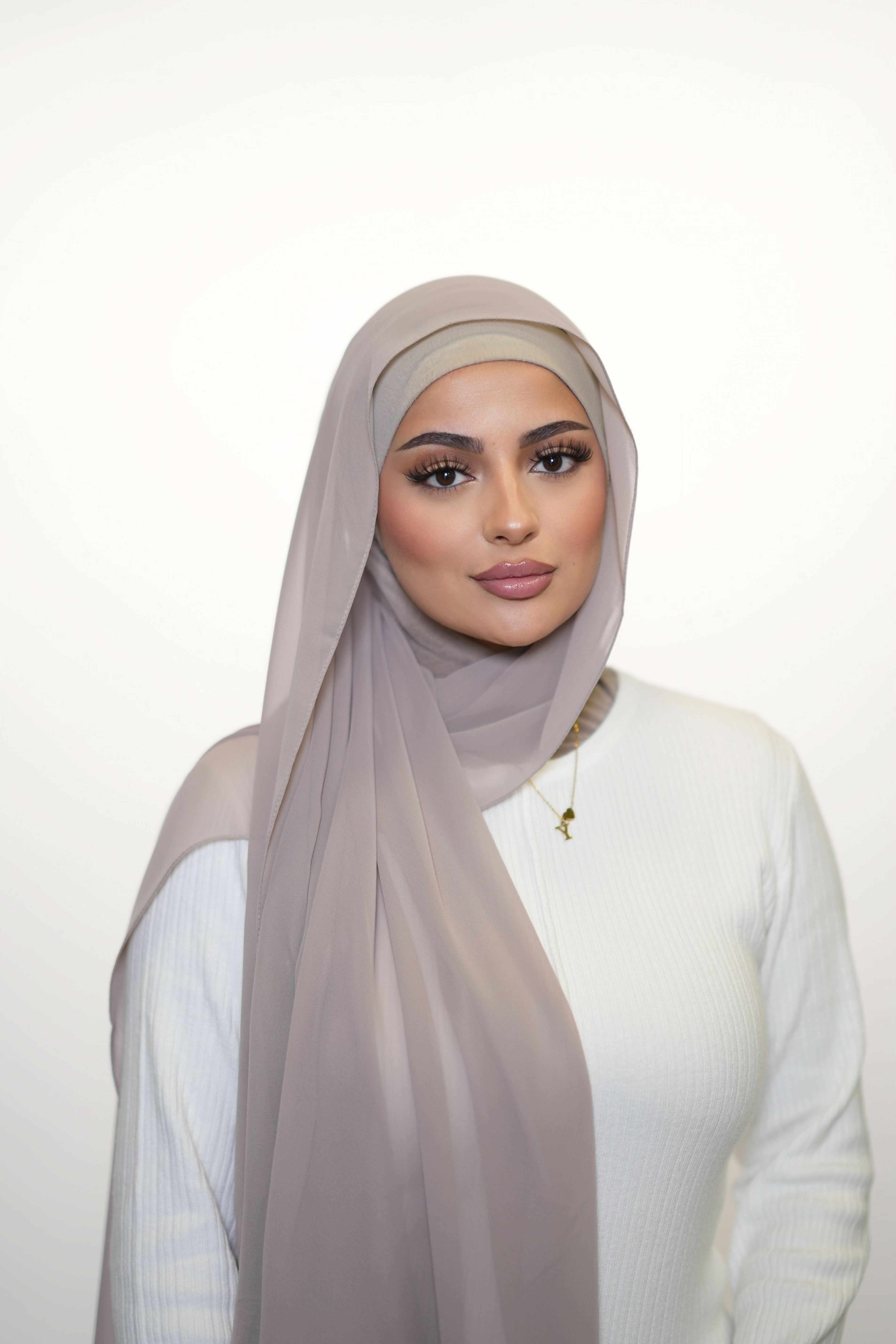 Chiffon - ashy beige - Losyana.Shop