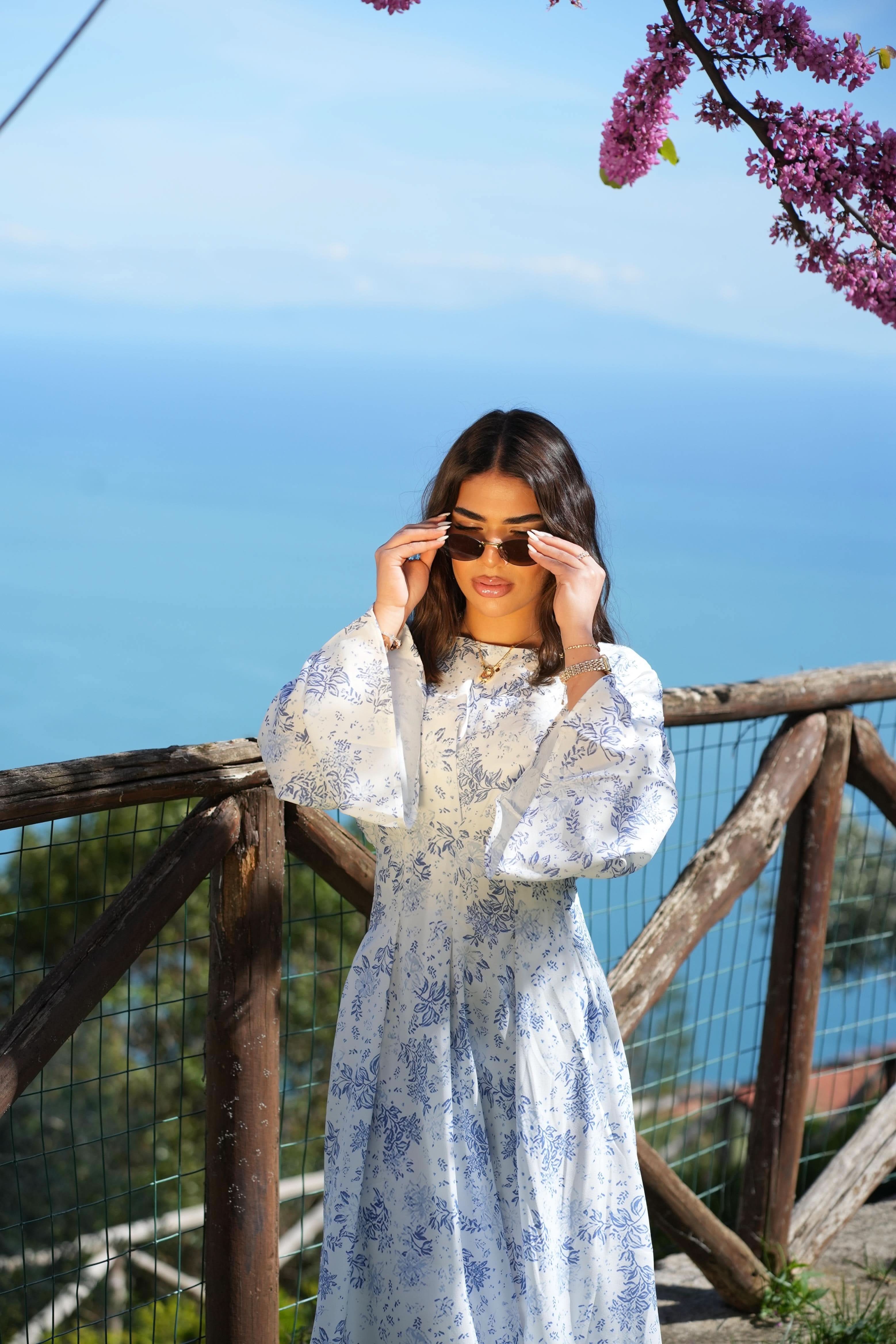 LA BALLEZA CORSET DRESS - AMALFI GARDEN - Losyana.Shop