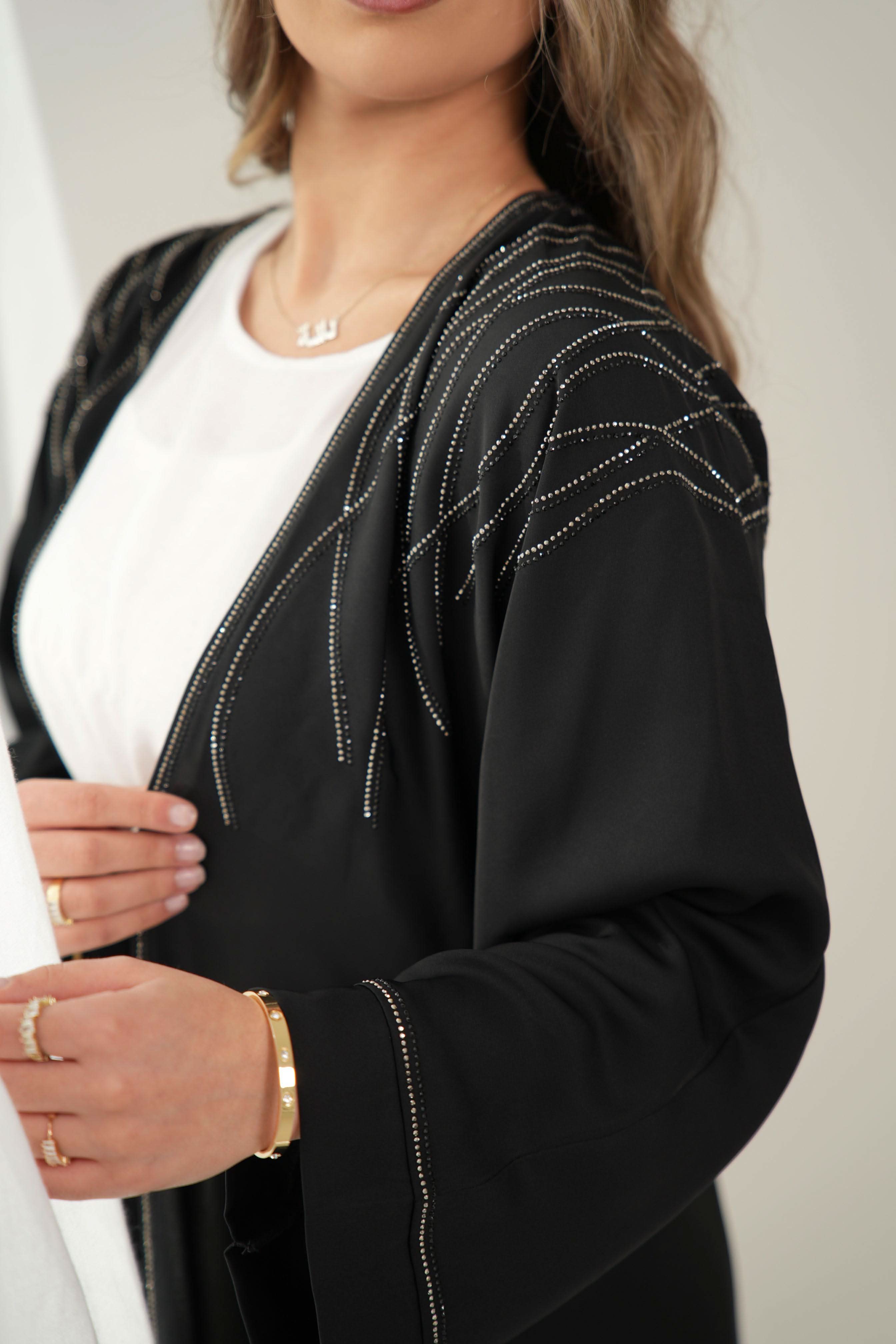 Outlet Emirate abaya - black - Losyana.Shop