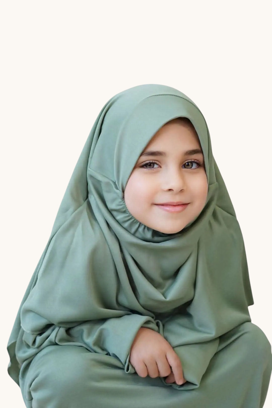 Kinder Gebetskleidung aus grünem Jersey von Losyana.Shop, bequem und passend für religiöse Anlässe