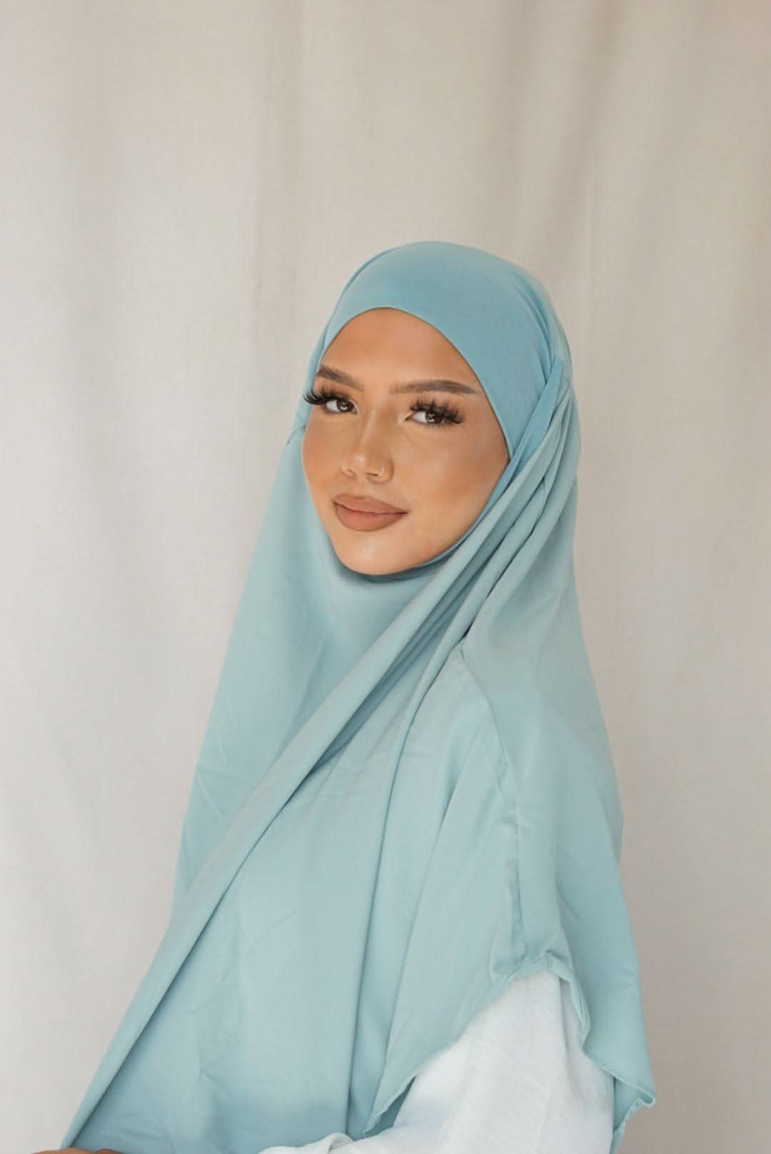 Short Khimar - Light Blue - Losyana.Shop