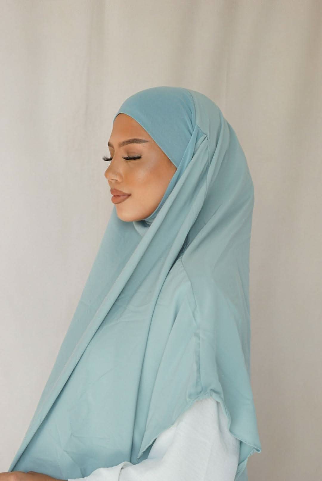 Short Khimar - Light Blue - Losyana.Shop