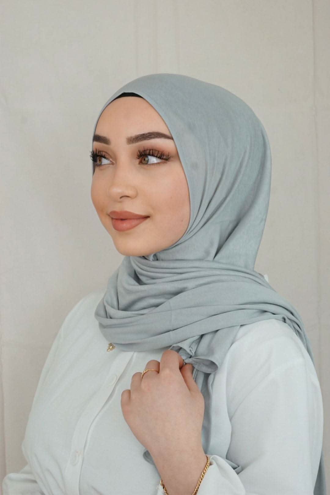 Jersey Hijab to go - silver - Losyana.Shop