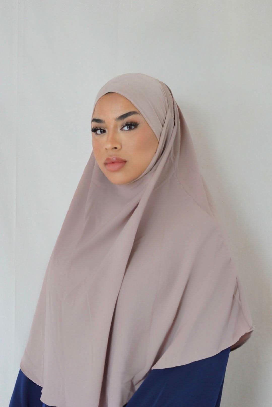 Short Khimar - Rosé/Beige - Losyana.Shop